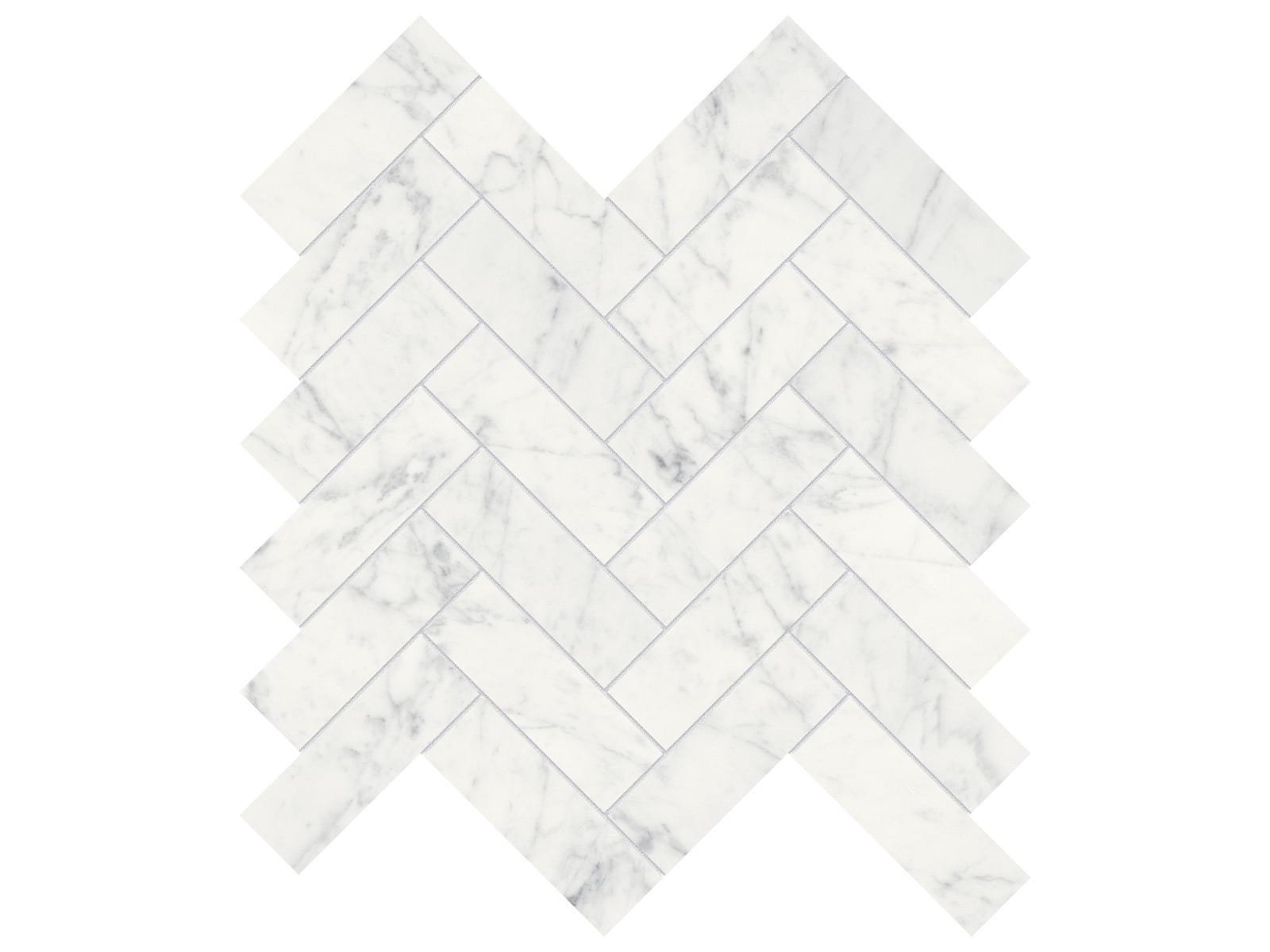 Marble 1X4 Herringbone Mosaic Polished 5001-0271-0 Eterna Bianco Tile