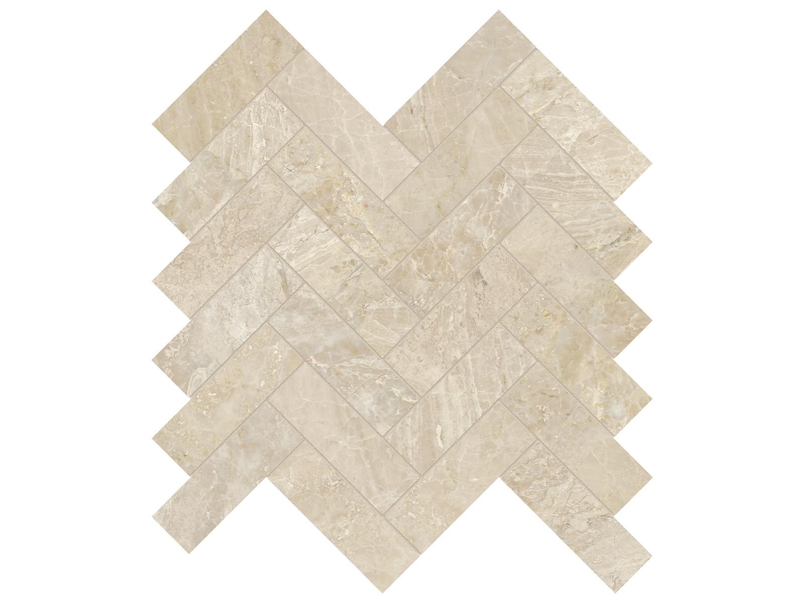 Marble 1X4 Herringbone Mosaic Polished 5001-0294-0 Impero Reale Tile