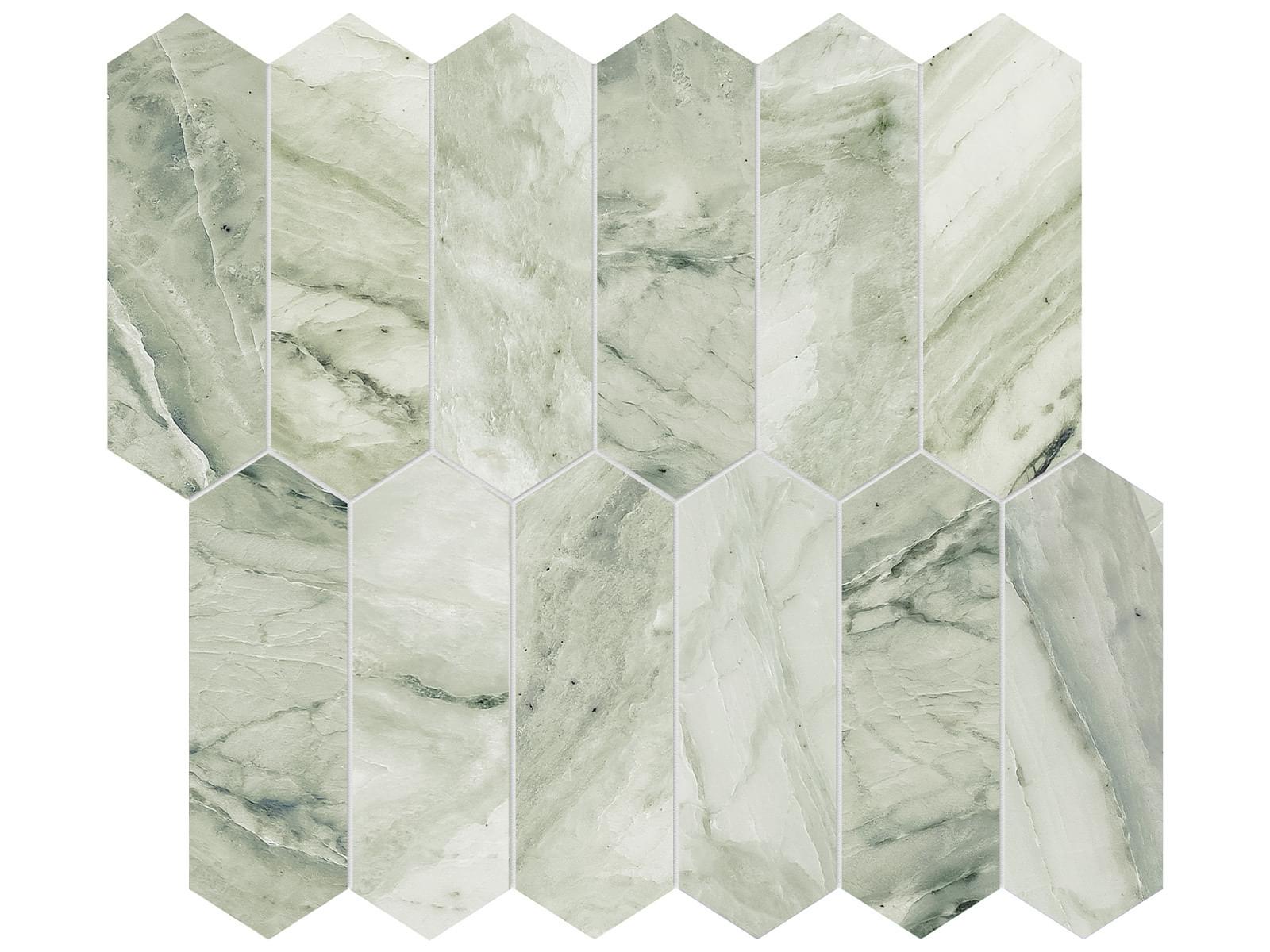 Marble 2X6 Picket Mosaic Honed 5001-0369-0 Moscato Argento Tile