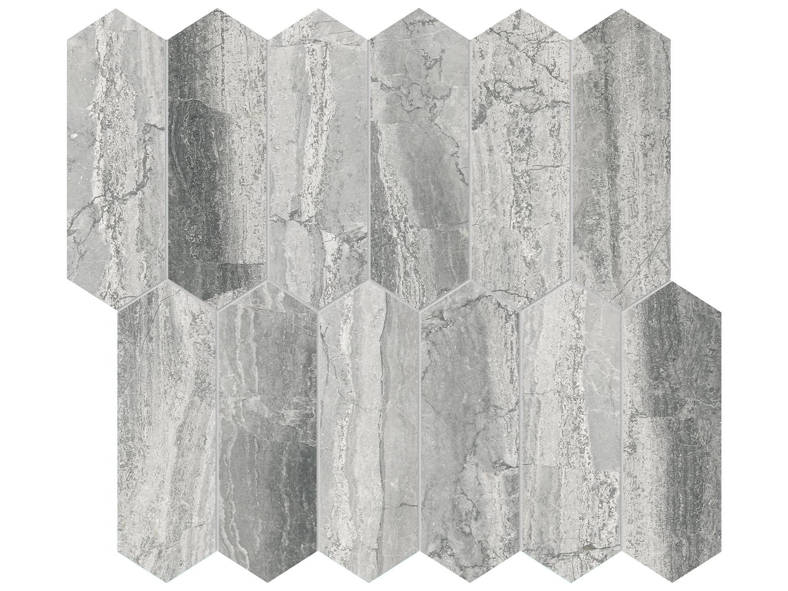 Marble 2x6 Picket Mosaic Honed 5001-0326-0 Volcana Notte Tile