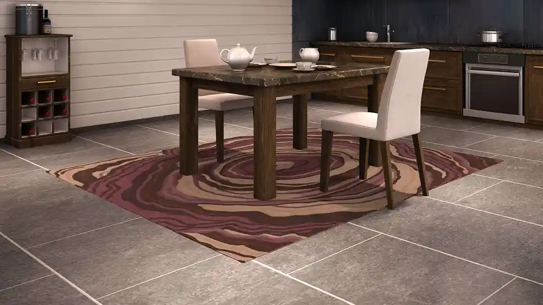 Dalyn Integra In131 Woodgrain Garnet Area Rug Room Scene