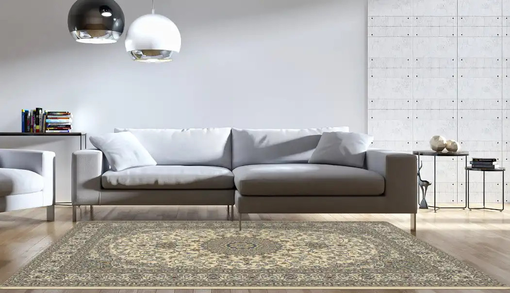 Dynamic Rugs: Ancient Garden 57119-6464 Ivory/Ivory (64 Pearl