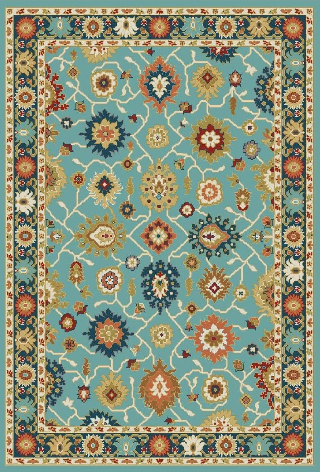 Nubrisa Taj Mahal 5030 Aqua Area Rug