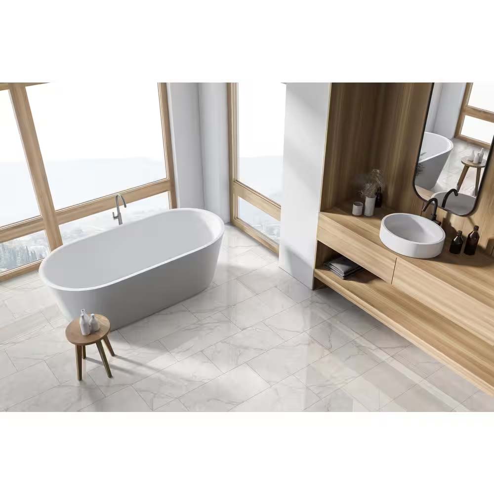 Brighton Polished Gold 12" X 24" Porcelain Tile Room Scene