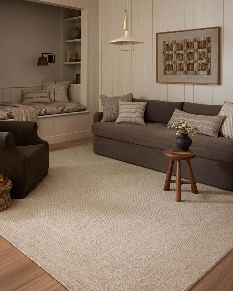 Windsor WIN-01 Ivory Wheat Area Rug - Amber Lewis x Loloi Room Scene