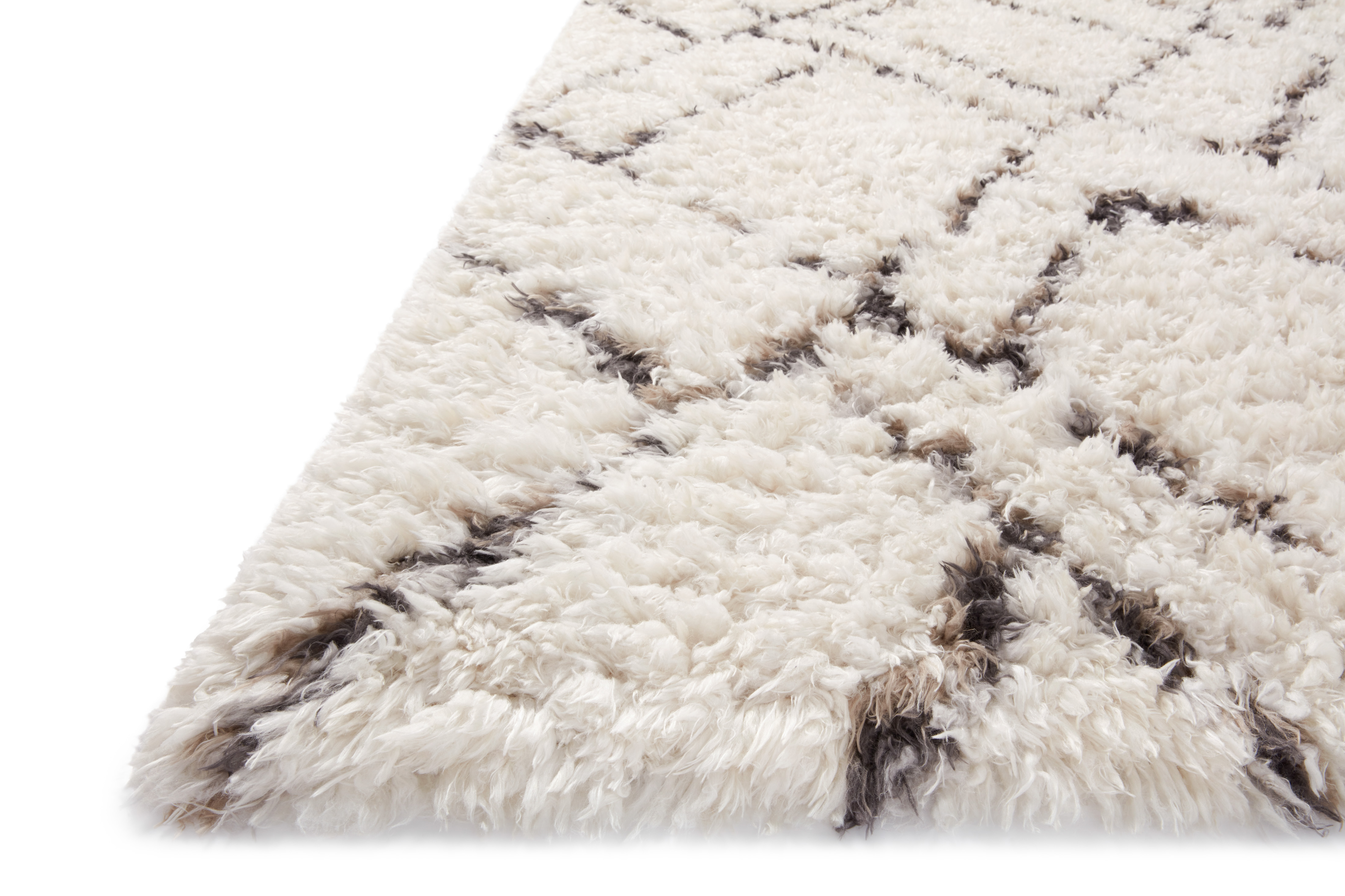Amira AMI-02 Ivory Bark Area Rug - Angela Rose x Loloi Corner