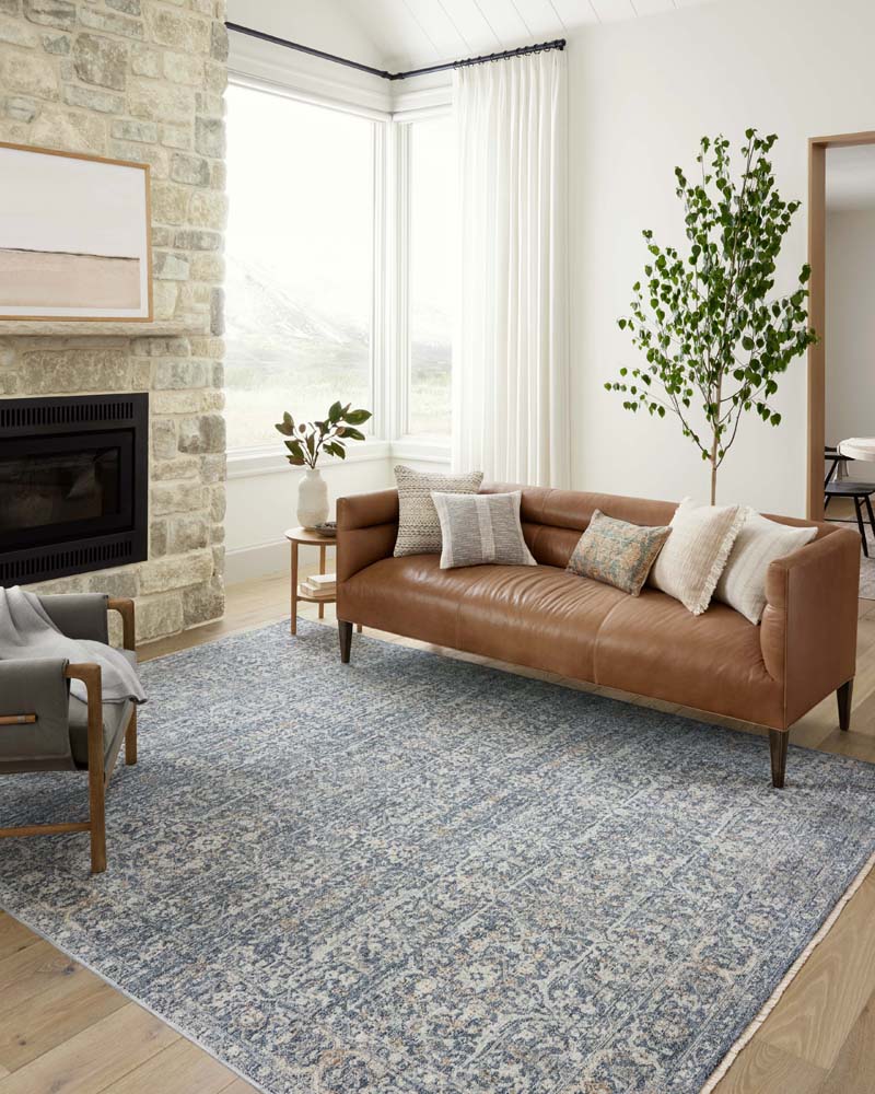 Blake BLA-03 Denim Taupe Area Rug - Angela Rose x Loloi Room Scene