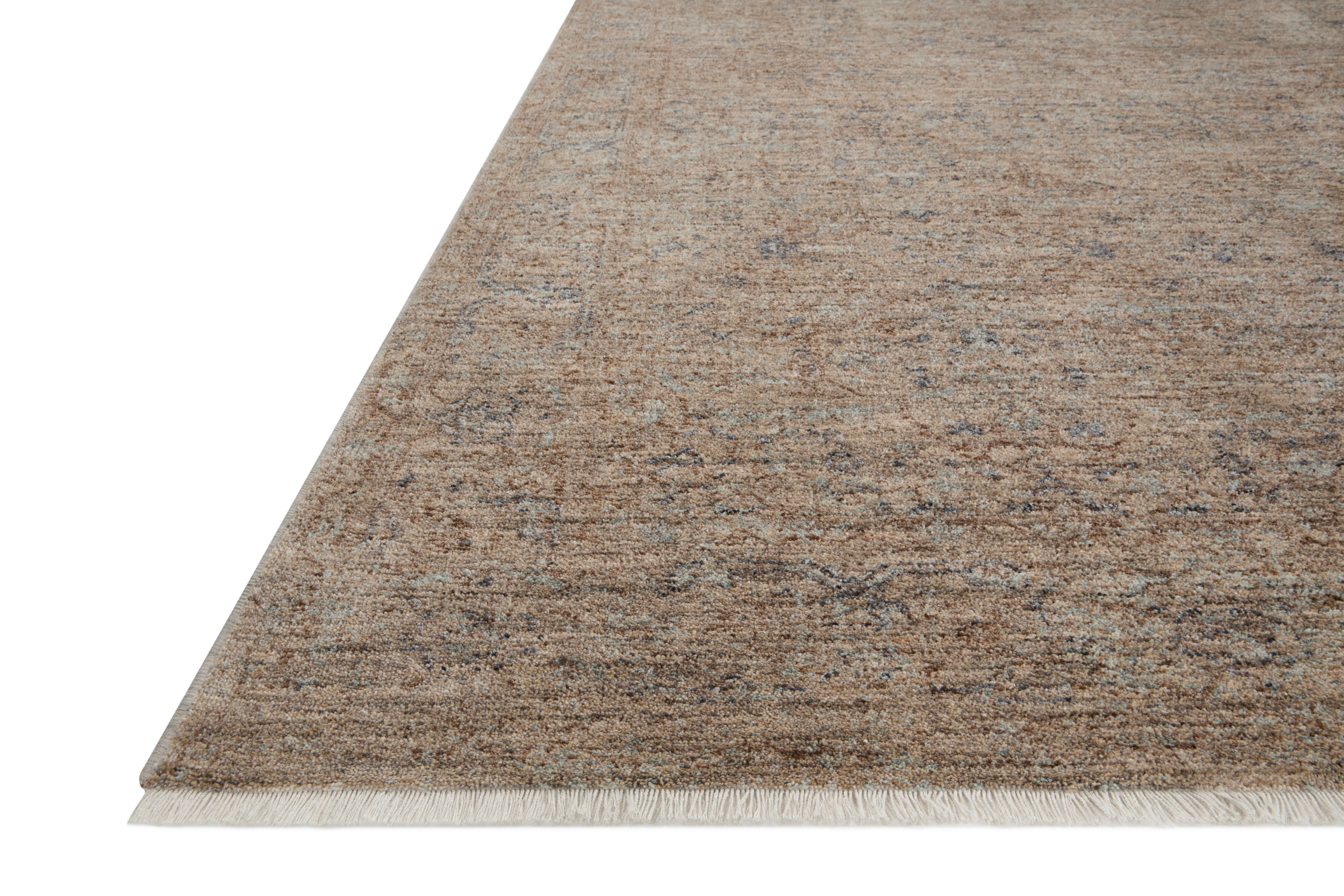 Blake BLA-03 Taupe Blue Area Rug - Angela Rose x Loloi Corner