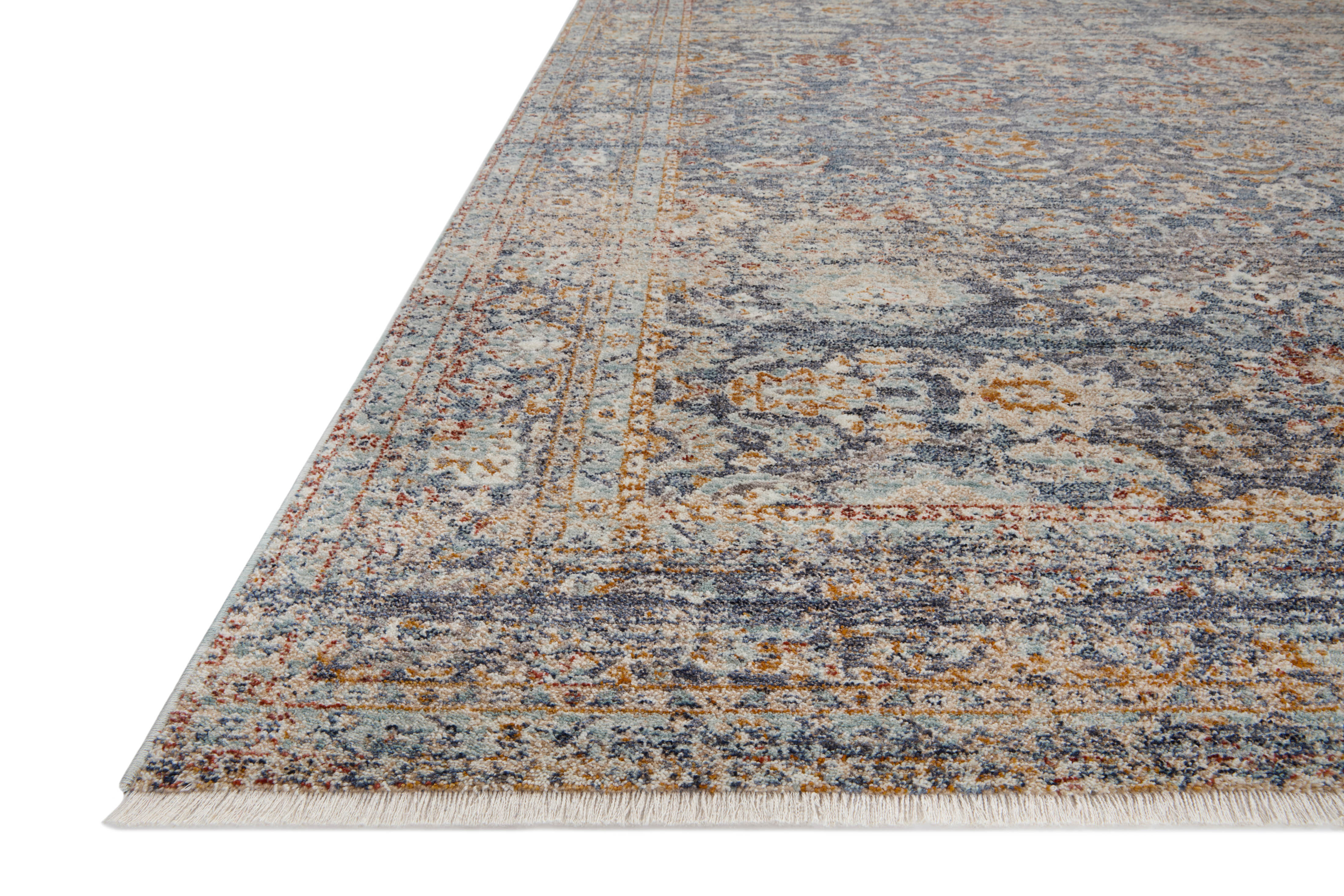 Blake BLA-07 Navy Multi Area Rug - Angela Rose x Loloi Corner