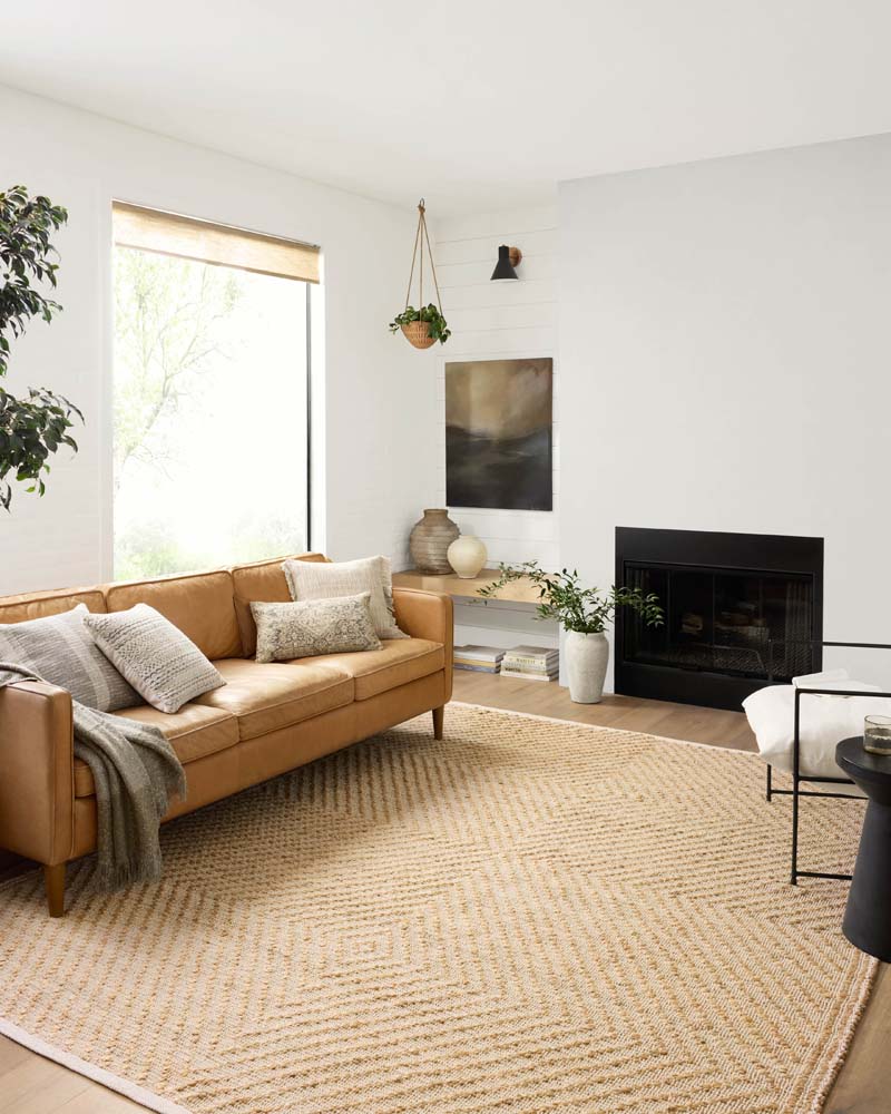 Colton CON-04 Natural Ivory Area Rug - Angela Rose x Loloi Room Scene