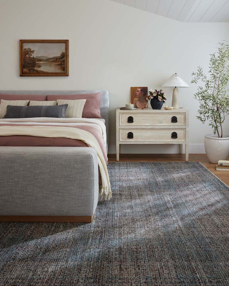 Ember EMB-09 Denim Charcoal Area Rug - Angela Rose x Loloi Room Scene