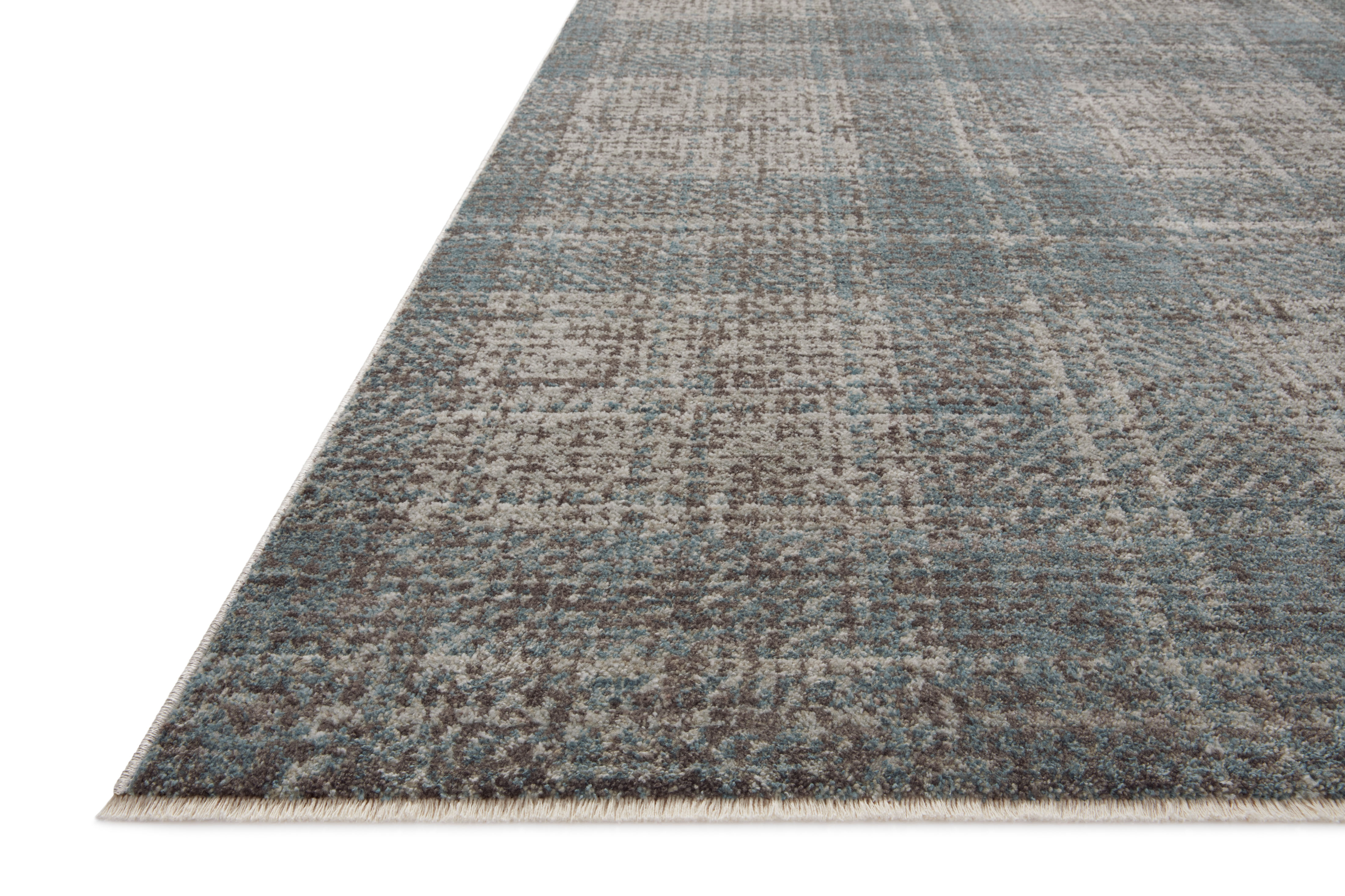 Ember EMB-09 Denim Charcoal Area Rug - Angela Rose x Loloi Corner