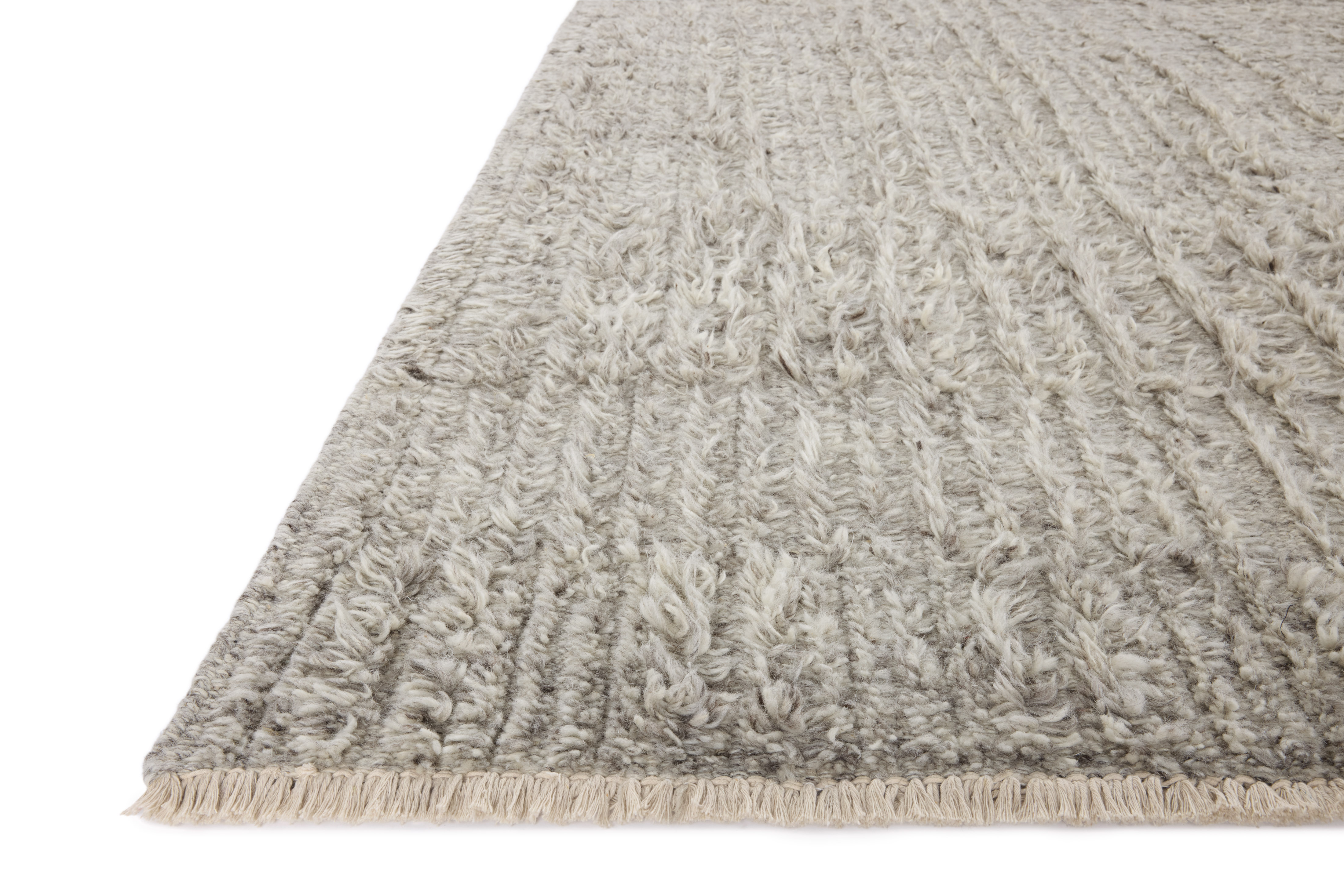 Dana DNA-01 Grey Area Rug - Brigette Romanek x Loloi Corner