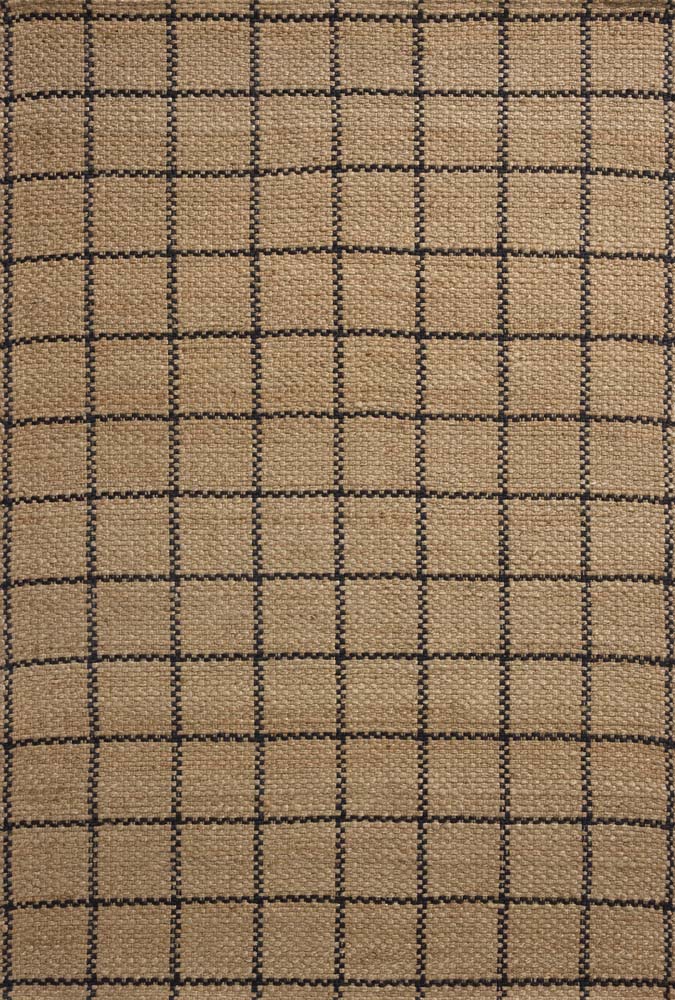 Fletcher FLE-01 Natural Black Area Rug - Chris Loves Julia x Loloi