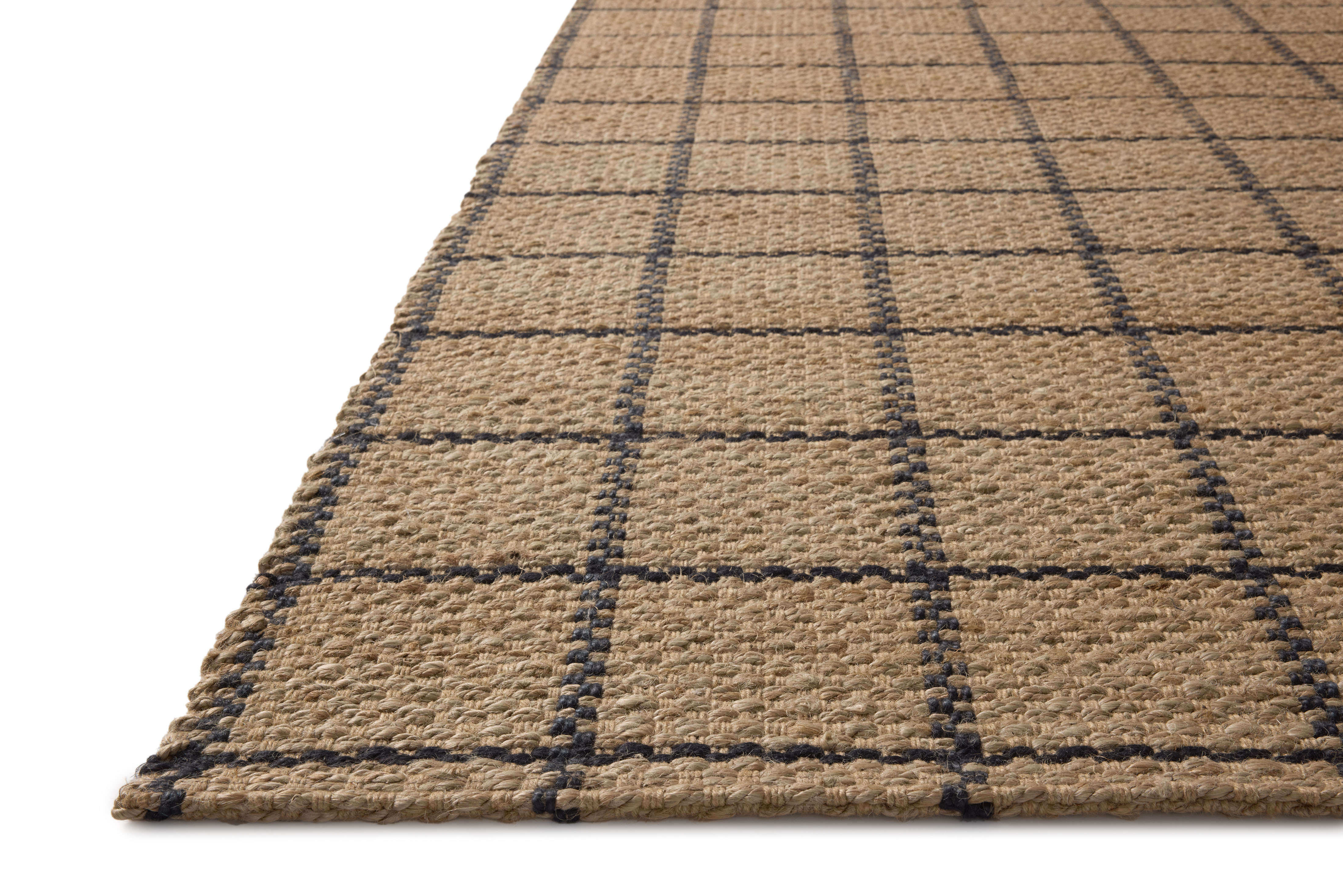 Fletcher FLE-01 Natural Black Area Rug - Chris Loves Julia x Loloi Corner