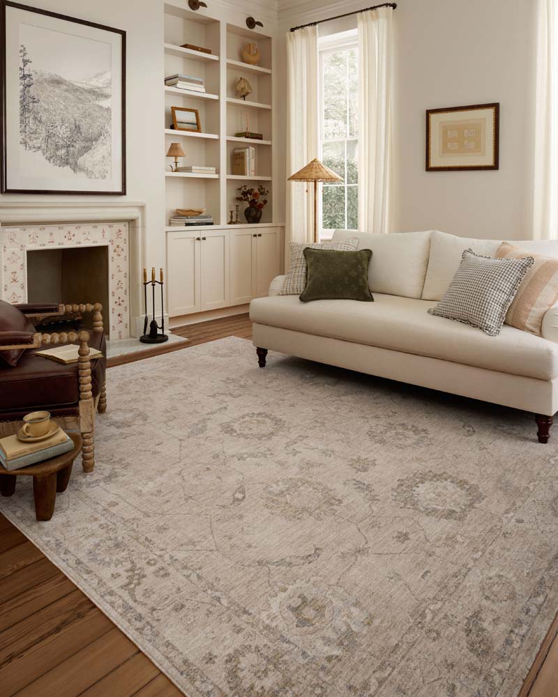 Louisa LOI-02 Oatmeal Slate Area Rug - Chris Loves Julia x Loloi Room Scene