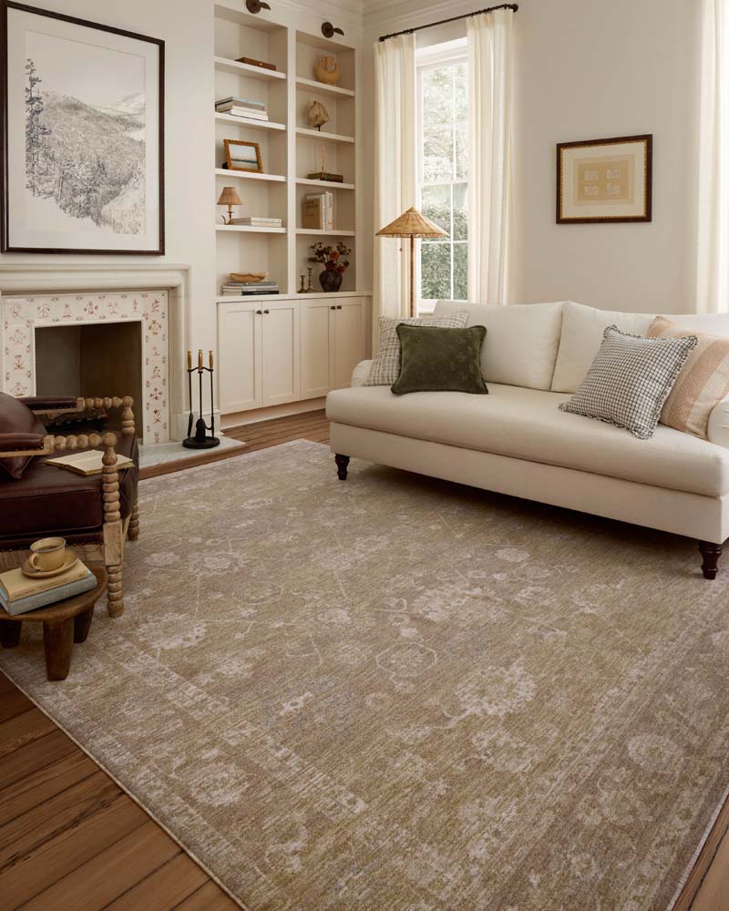 Louisa LOI-04 Taupe Gold Area Rug - Chris Loves Julia x Loloi Room Scene