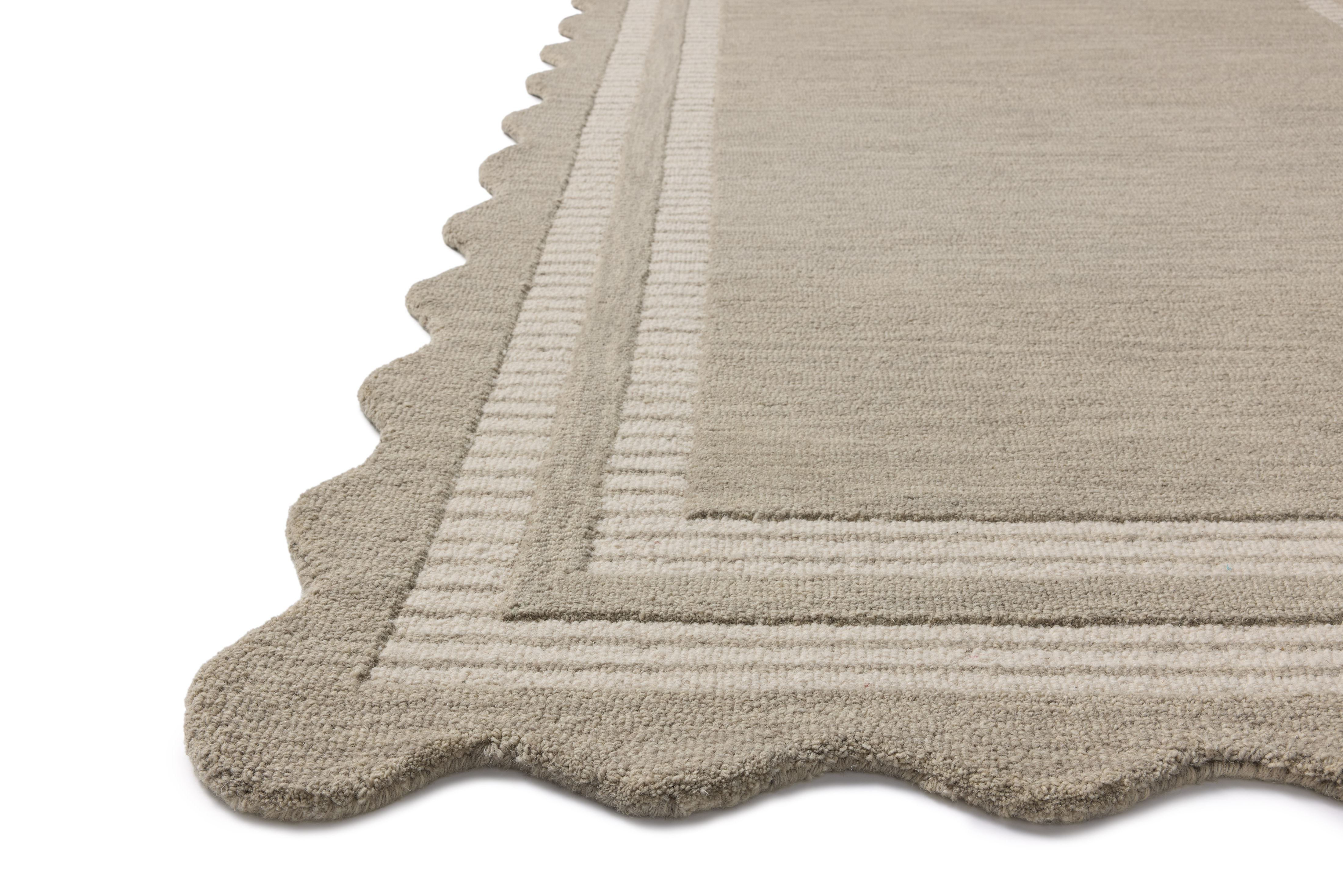 Scottie SCO-01 Fog Ivory Area Rug - Chris Loves Julia x Loloi Corner