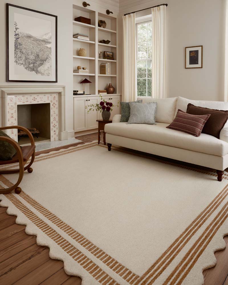 Scottie SCO-01 Ivory Rust Area Rug - Chris Loves Julia x Loloi Room Scene