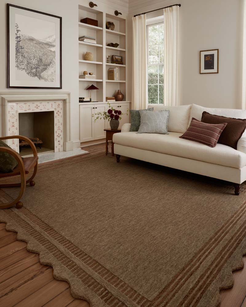 IACUCCI ボッコノット MONTONE/RUGA アイボリー Scottie SCO-01 Mocha Clay Area Rug - Chris Loves Julia x Loloi