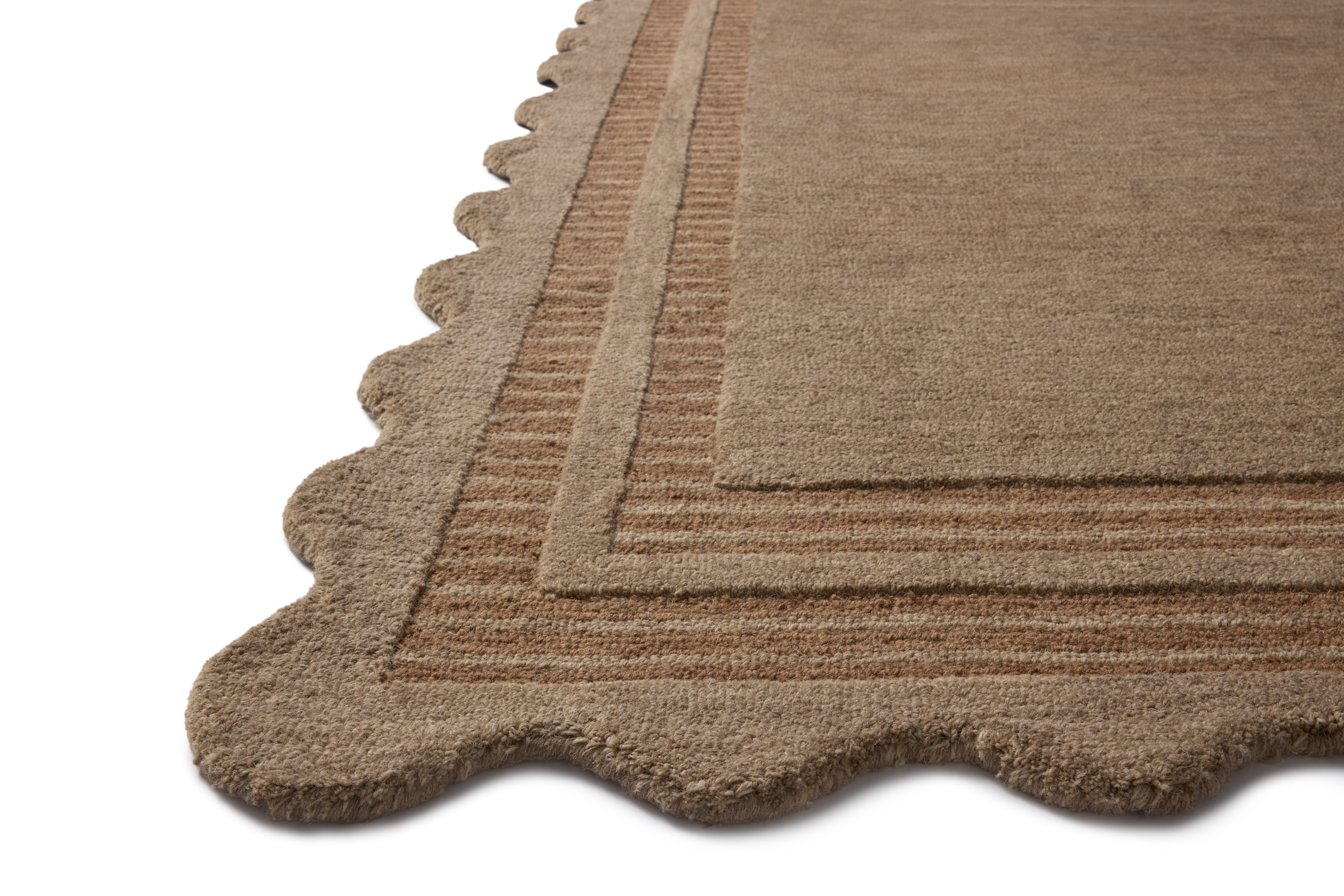 Scottie SCO-01 Mocha Clay Area Rug - Chris Loves Julia x Loloi Corner