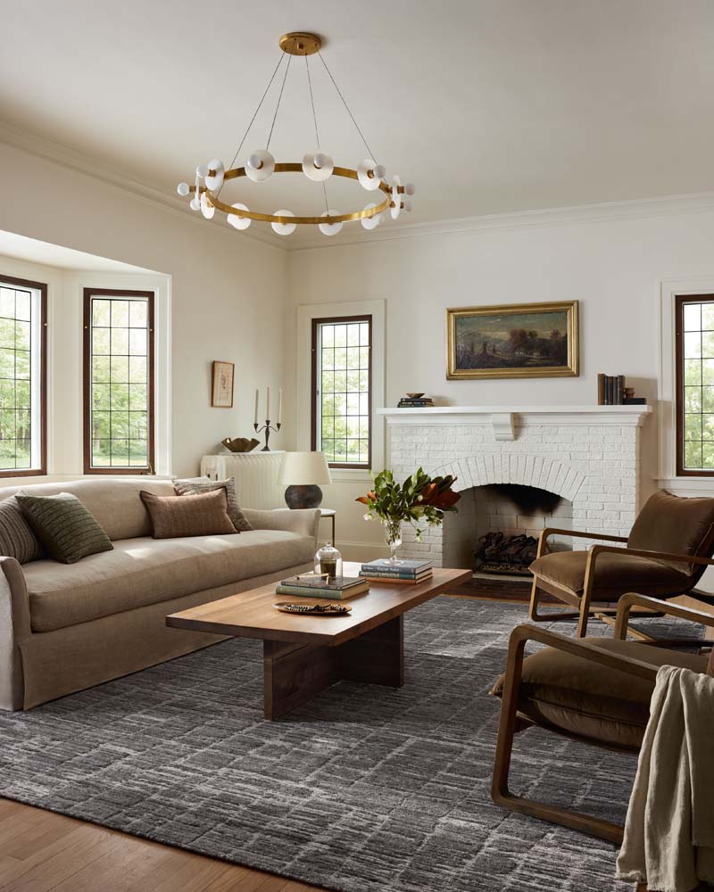 Daniel DAN-01 Slate Area Rug - Jean Stoffer x Loloi Room Scene