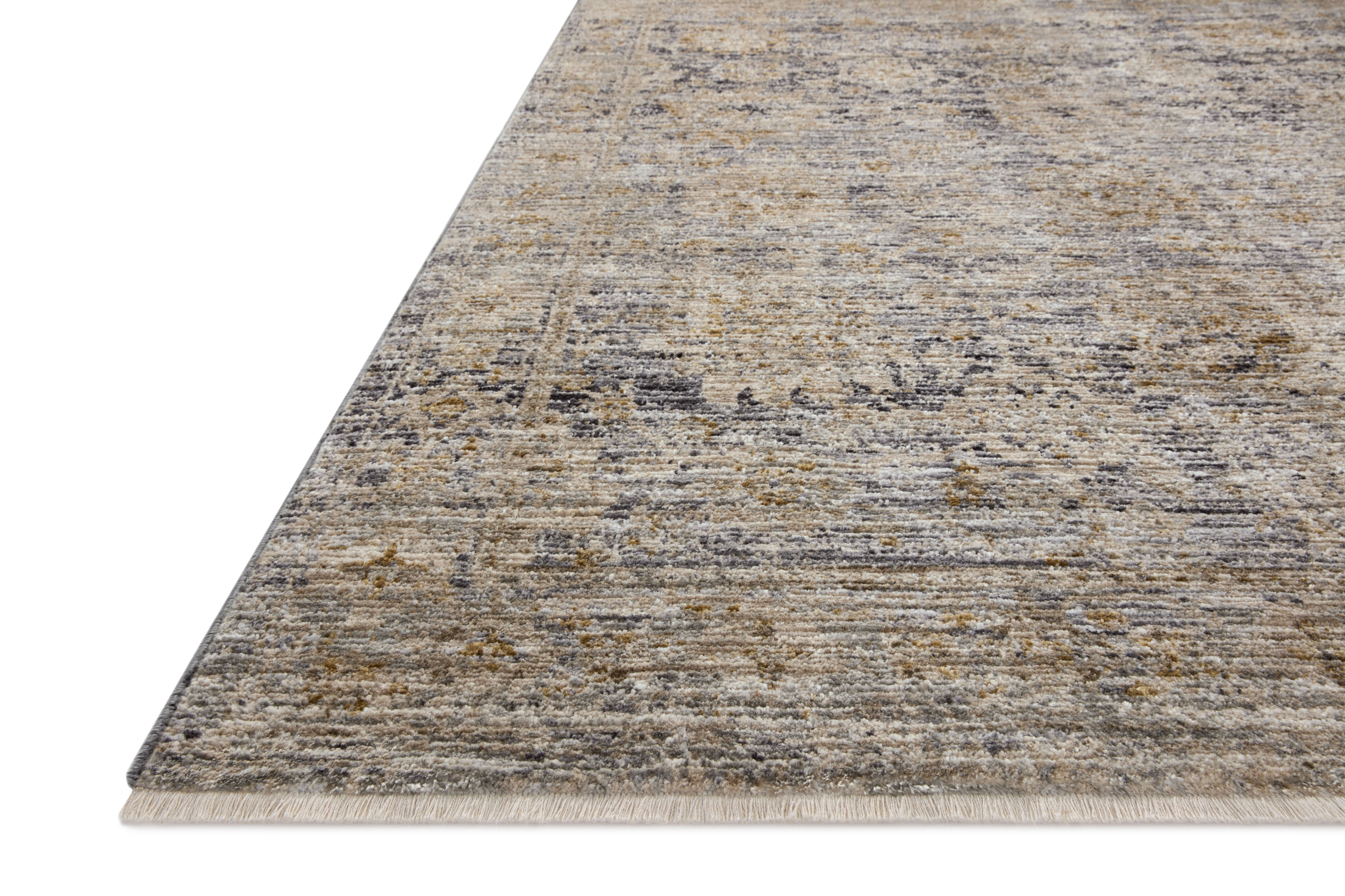 Katherine KES-02 Charcoal Gold Area Rug - Jean Stoffer x Loloi Corner