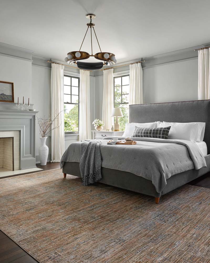 Katherine KES-04 Copper Steel Area Rug - Jean Stoffer x Loloi Room Scene