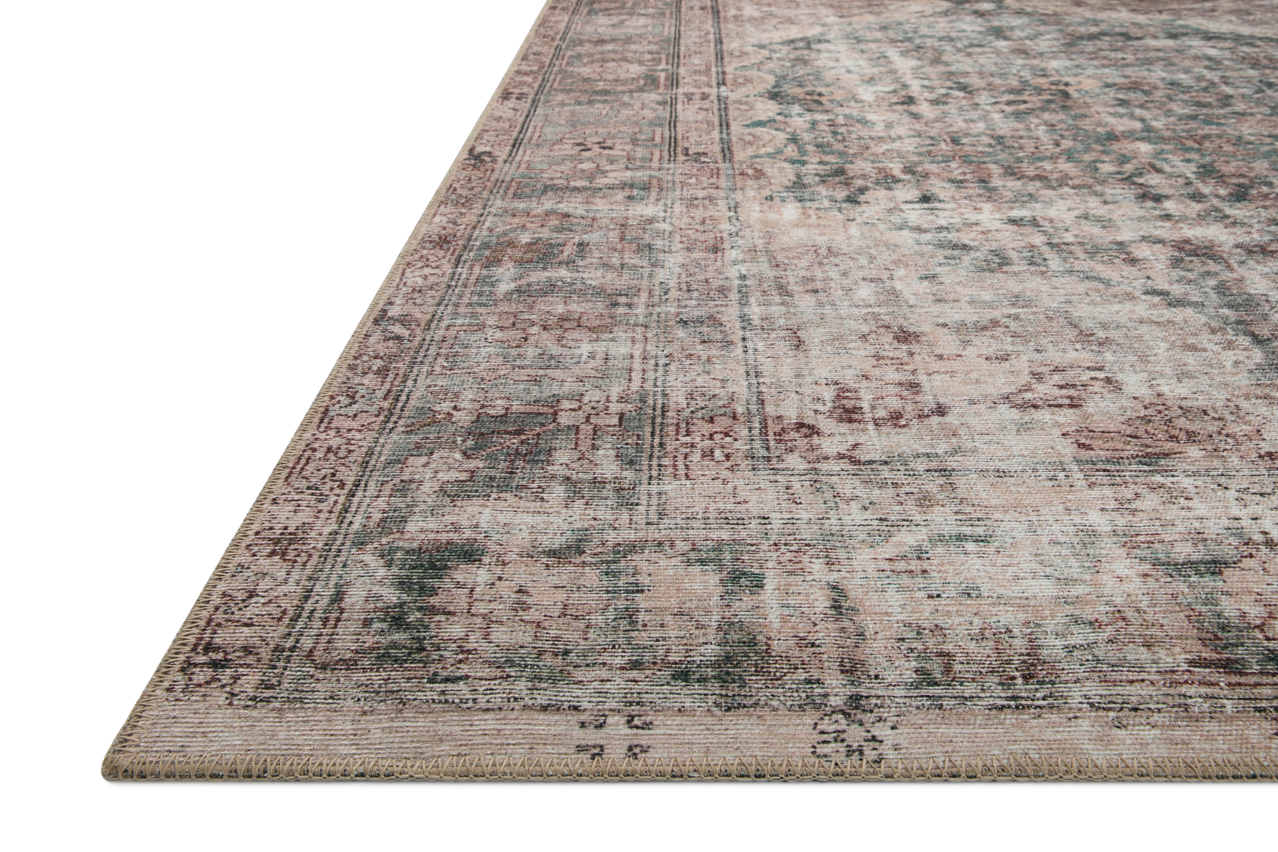 Georgie GER-08 Lagoon Beige Area Rug - Amber Lewis x Loloi Corner