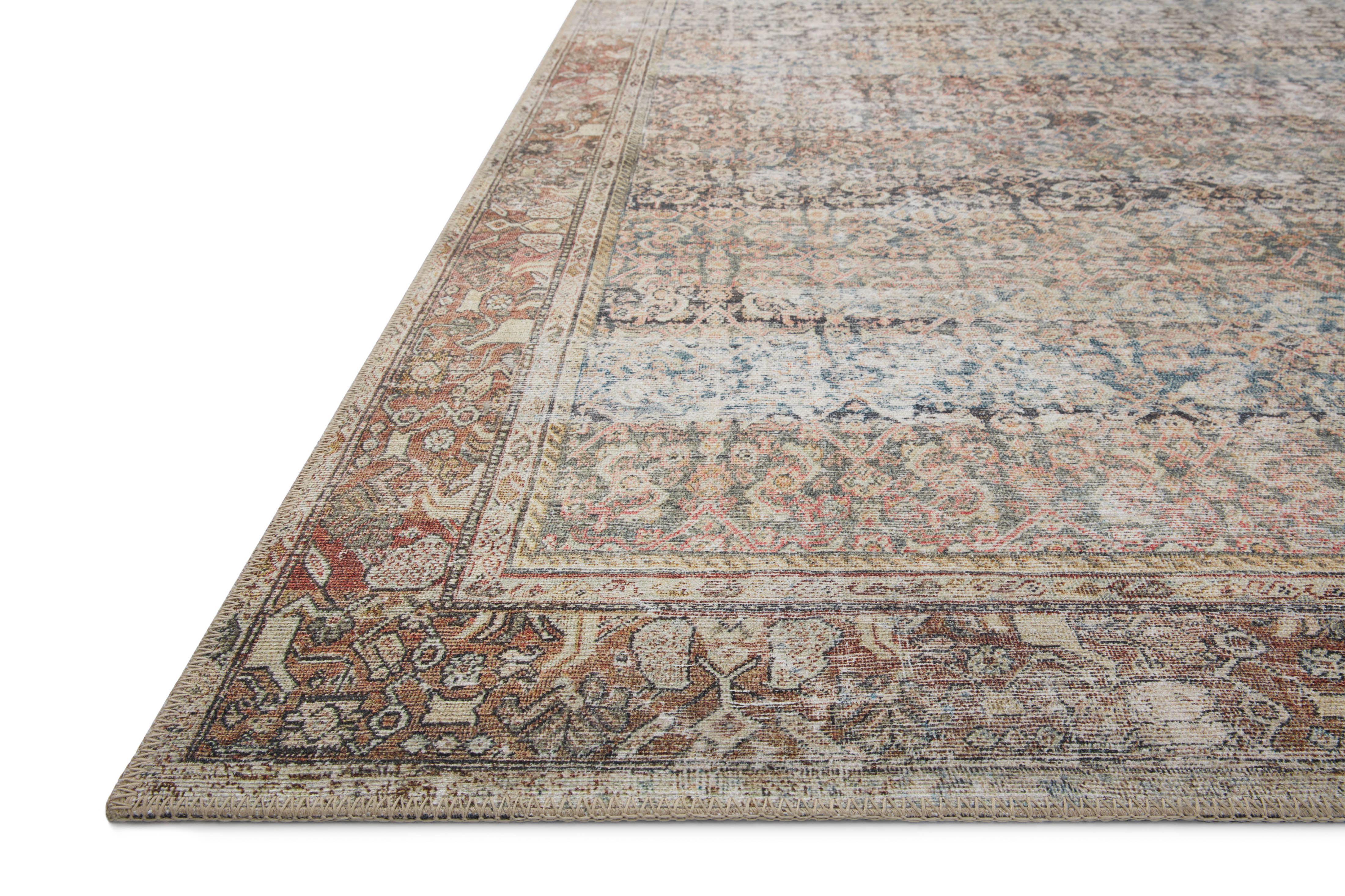 Georgie GER-09 Multi Spice Area Rug - Amber Lewis x Loloi Corner