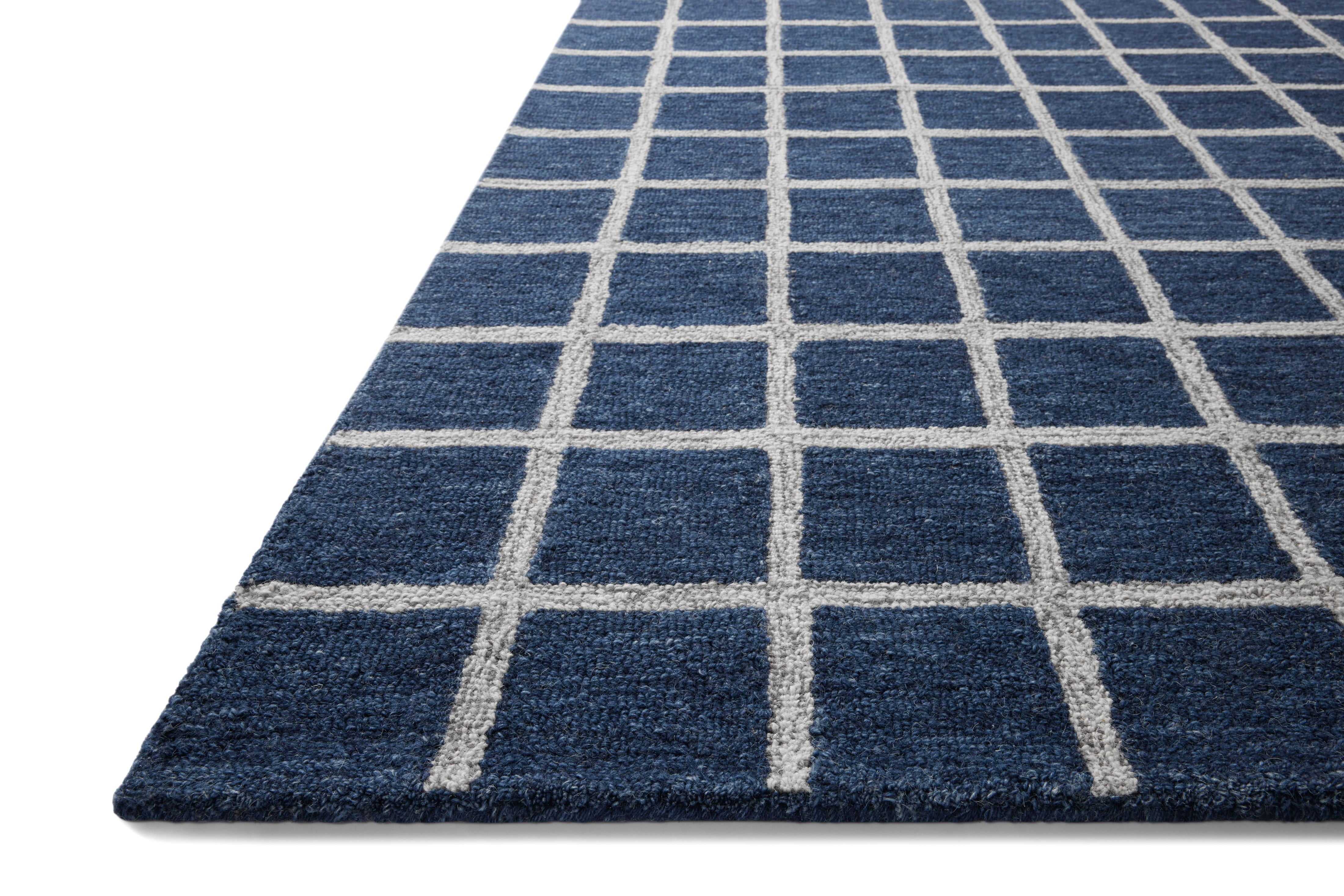 Polly POL-05 Navy Silver Area Rug - Chris Loves Julia x Loloi Corner