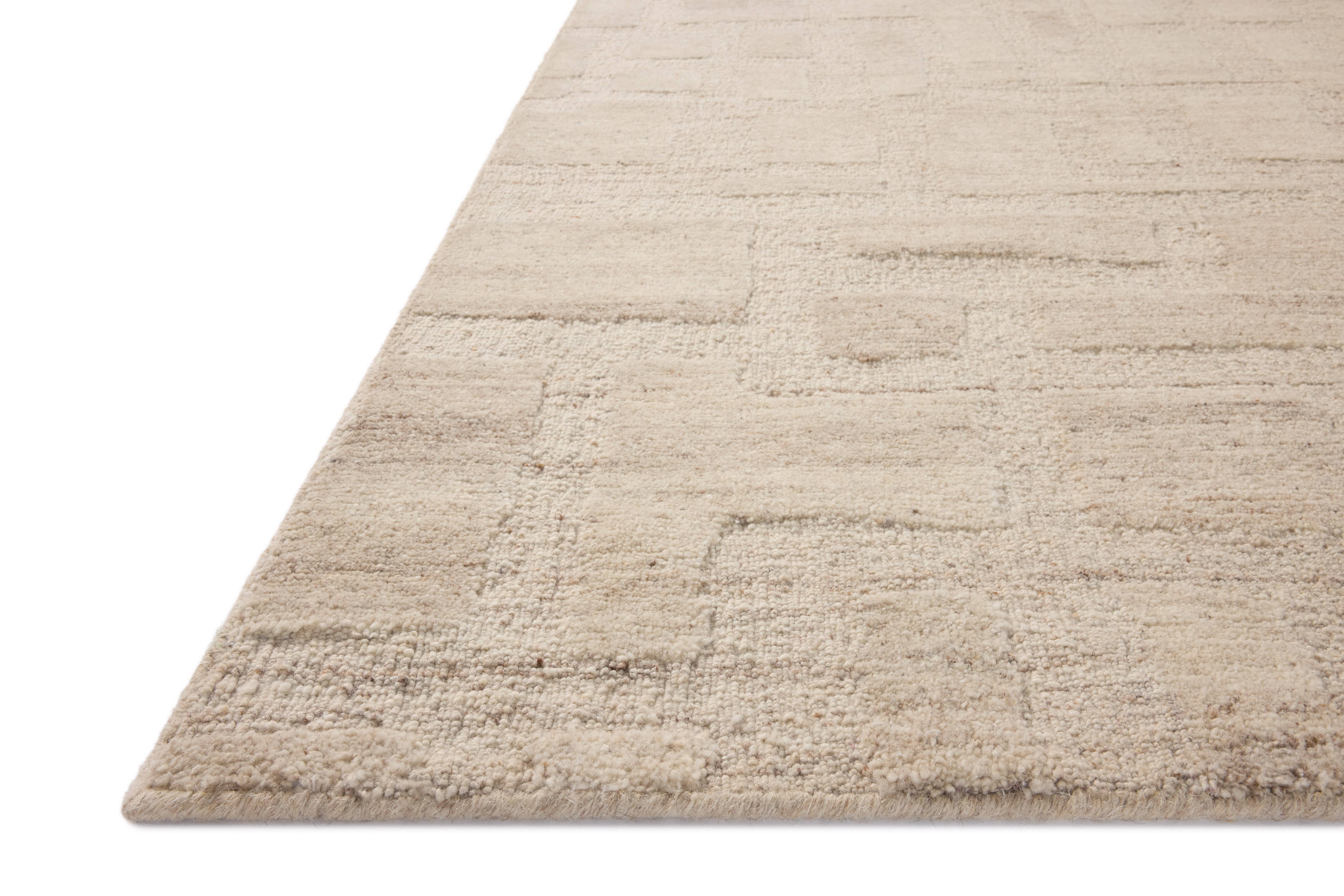 Loloi Hartley HRT-01 Ivory Natural Area Rug Corner