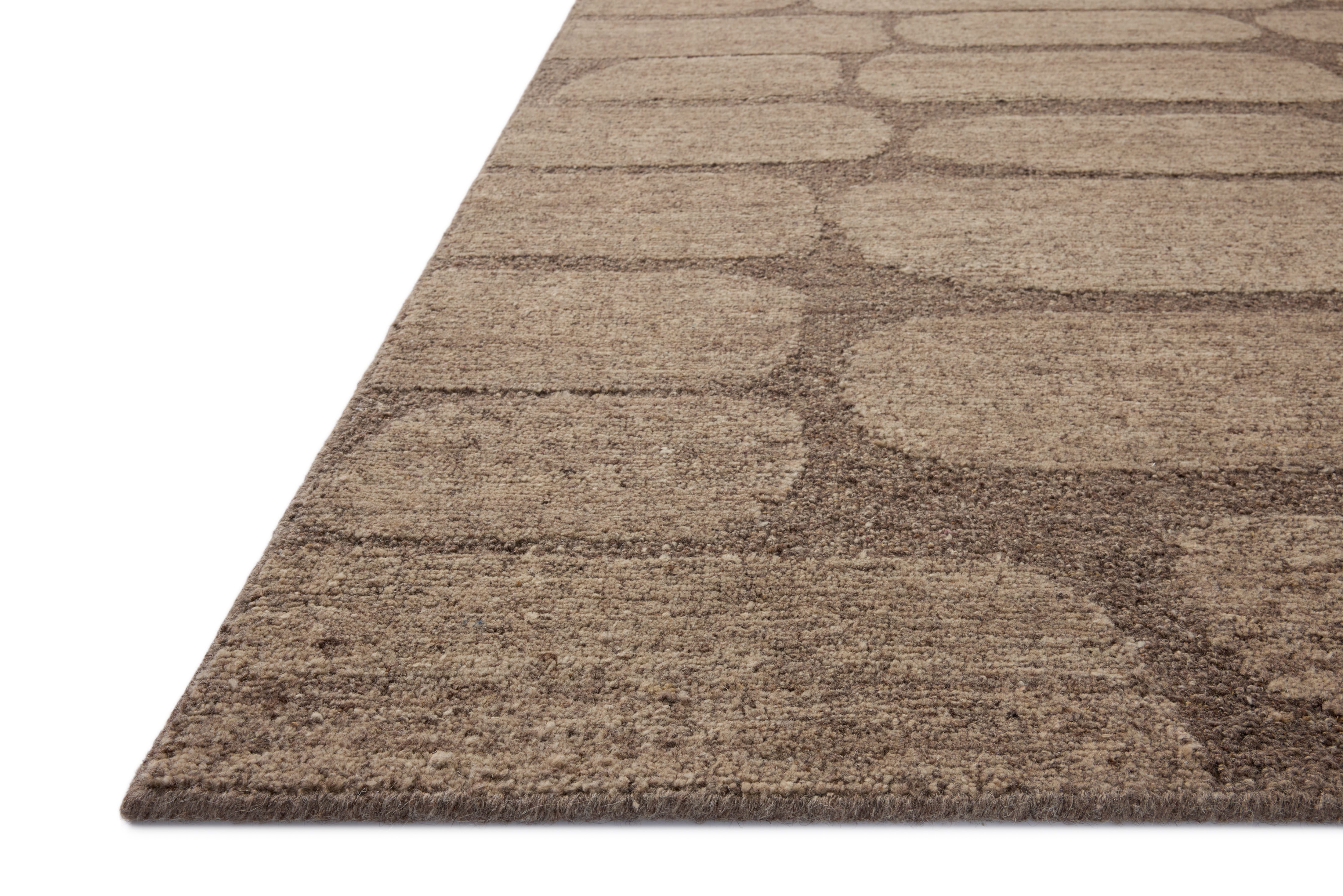Loloi Hartley HRT-05 Brown Taupe Area Rug Corner