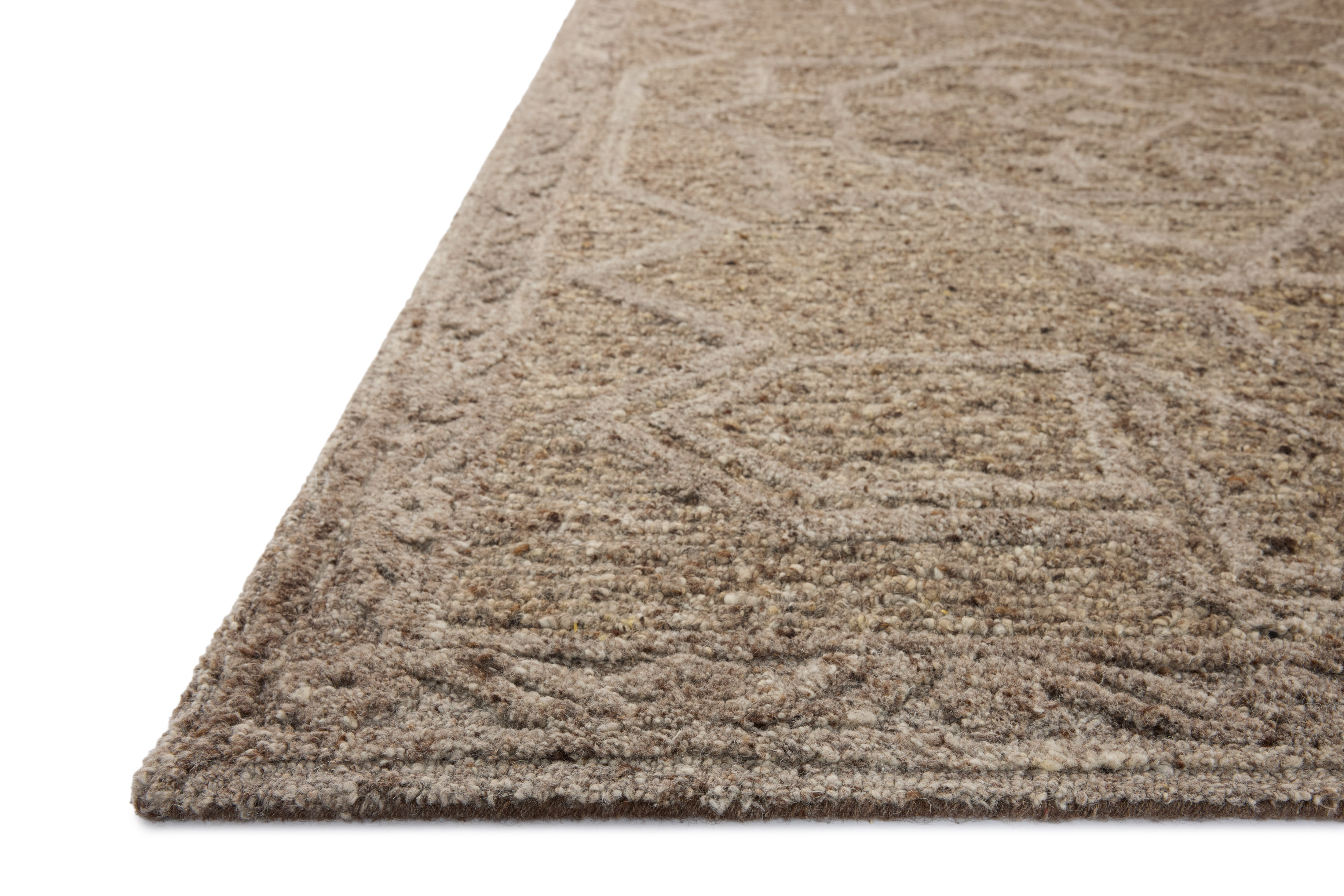 Loloi Mabel MBL-01 Bark Graphite Area Rug Corner