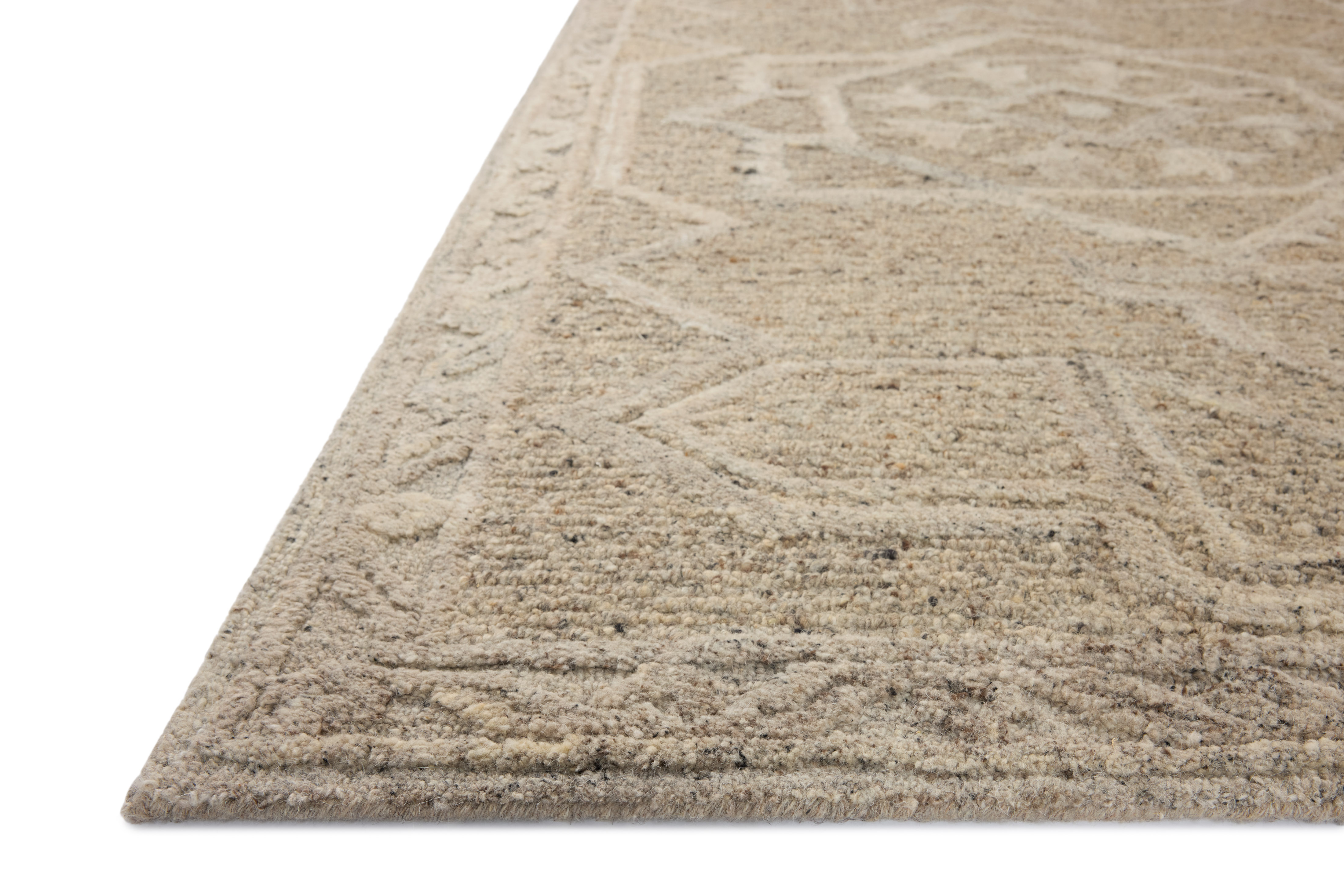 Loloi Mabel MBL-01 Pebble Mist Area Rug Corner