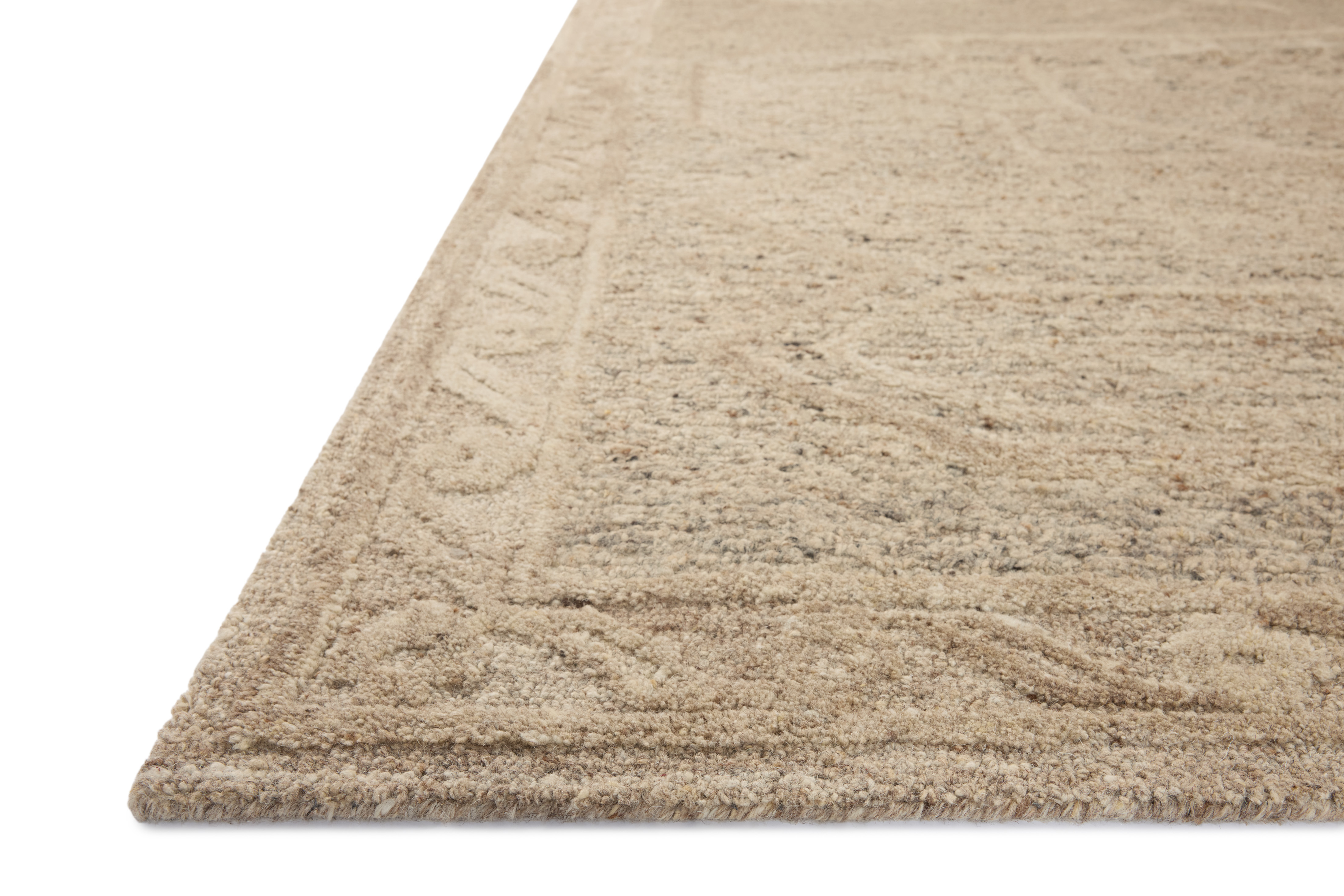 Loloi Mabel MBL-01 Stone Sand Area Rug | Carpertmart.com - Carpet