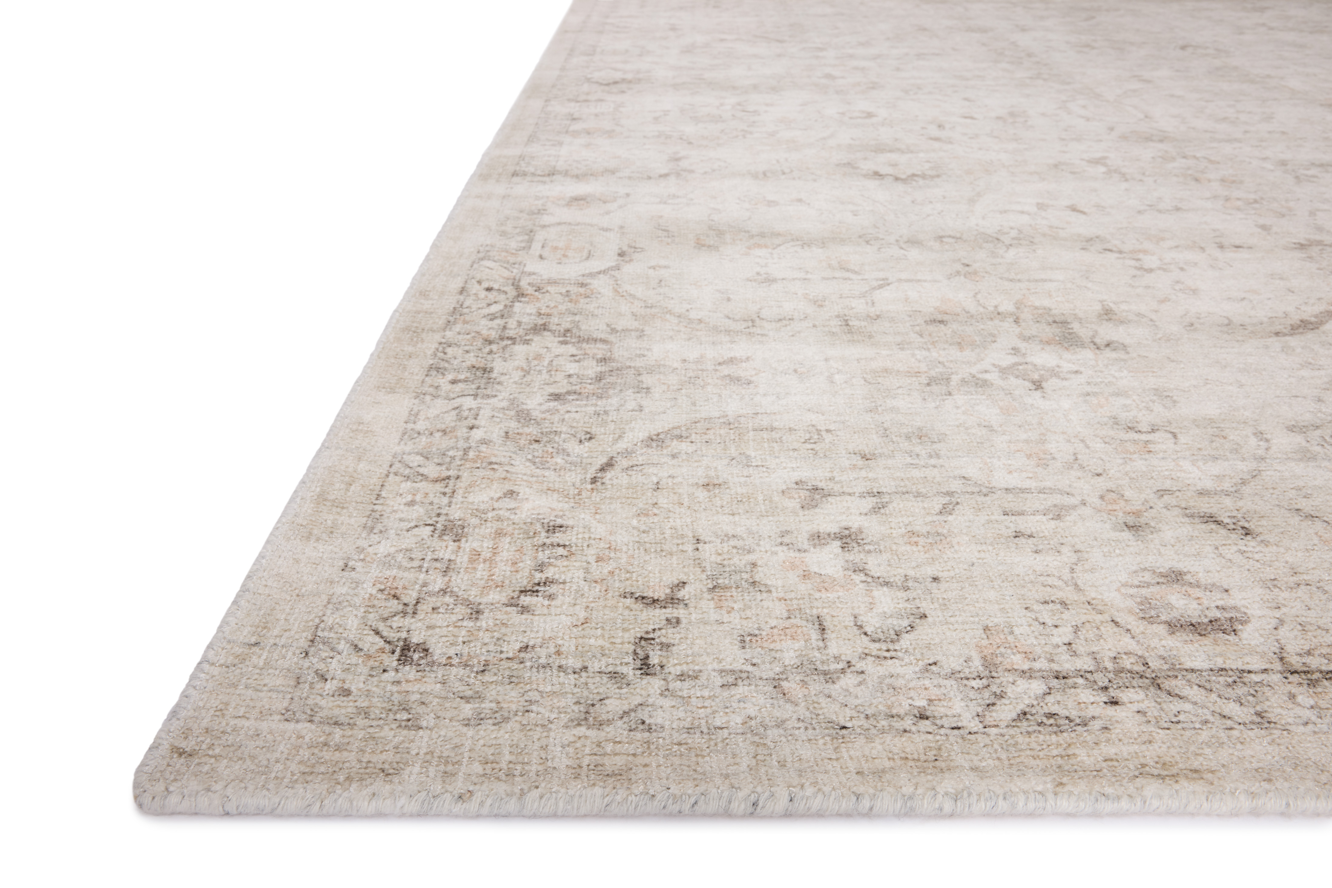 Loloi Marcella MAC-03 Cream Pebble Area Rug Corner