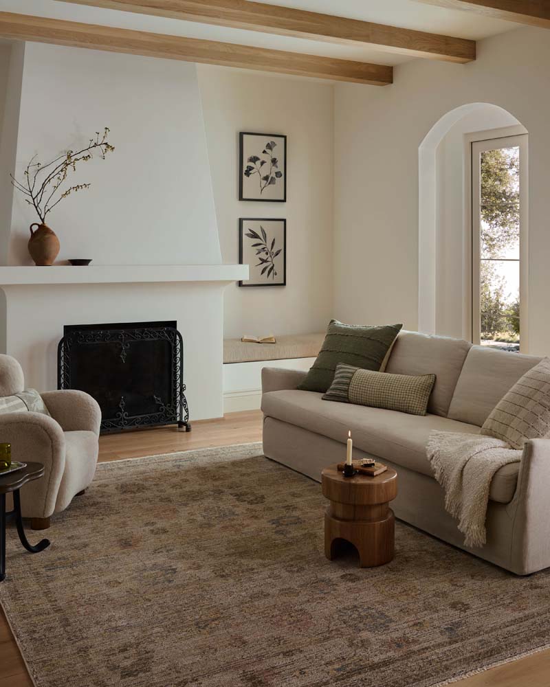 Loloi Priscilla PRL-05 Sand Earth Area Rug Room Scene