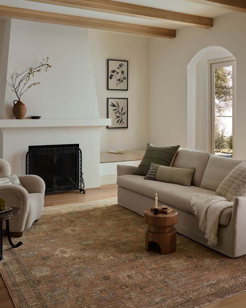 Loloi Priscilla PRL-07 Beige Earth Area Rug Room Scene