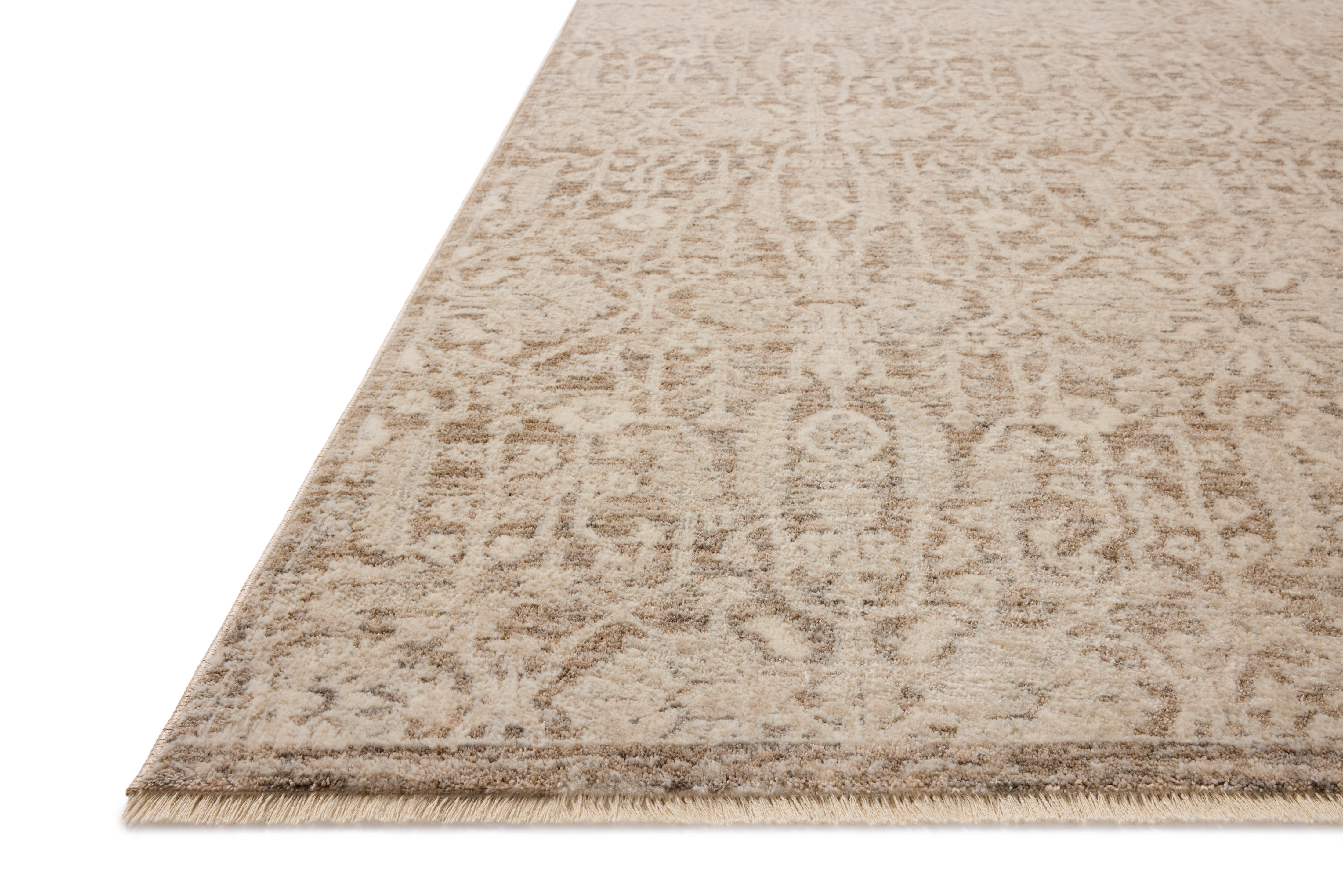 Loloi II Clarisse CLS-06 Fog Bone Area Rug Corner