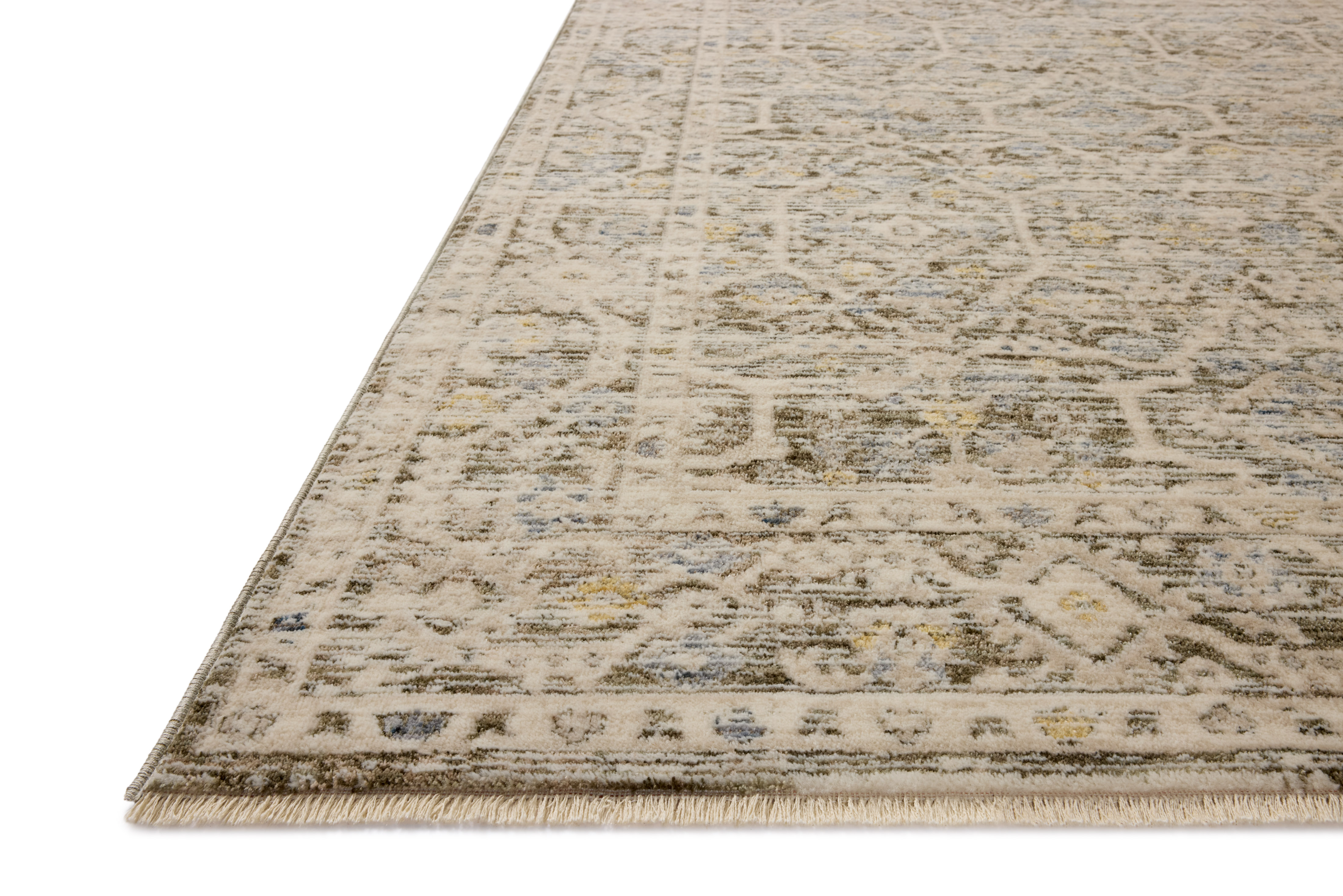 Loloi II Clarisse CLS-08 Olive Ivory Area Rug Corner
