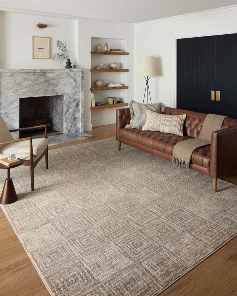 Loloi II Darby DAR-05 Beige Grey Area Rug Room Scene