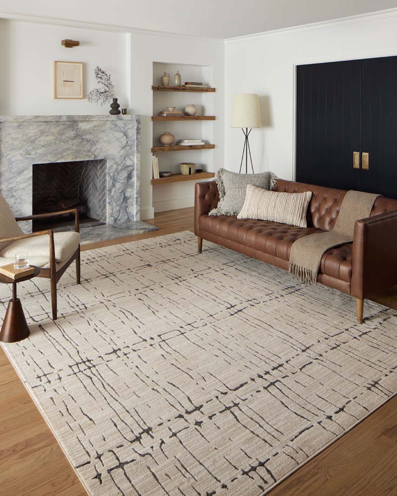 Loloi II Darby DAR-06 Sand Dk. Grey Area Rug Room Scene