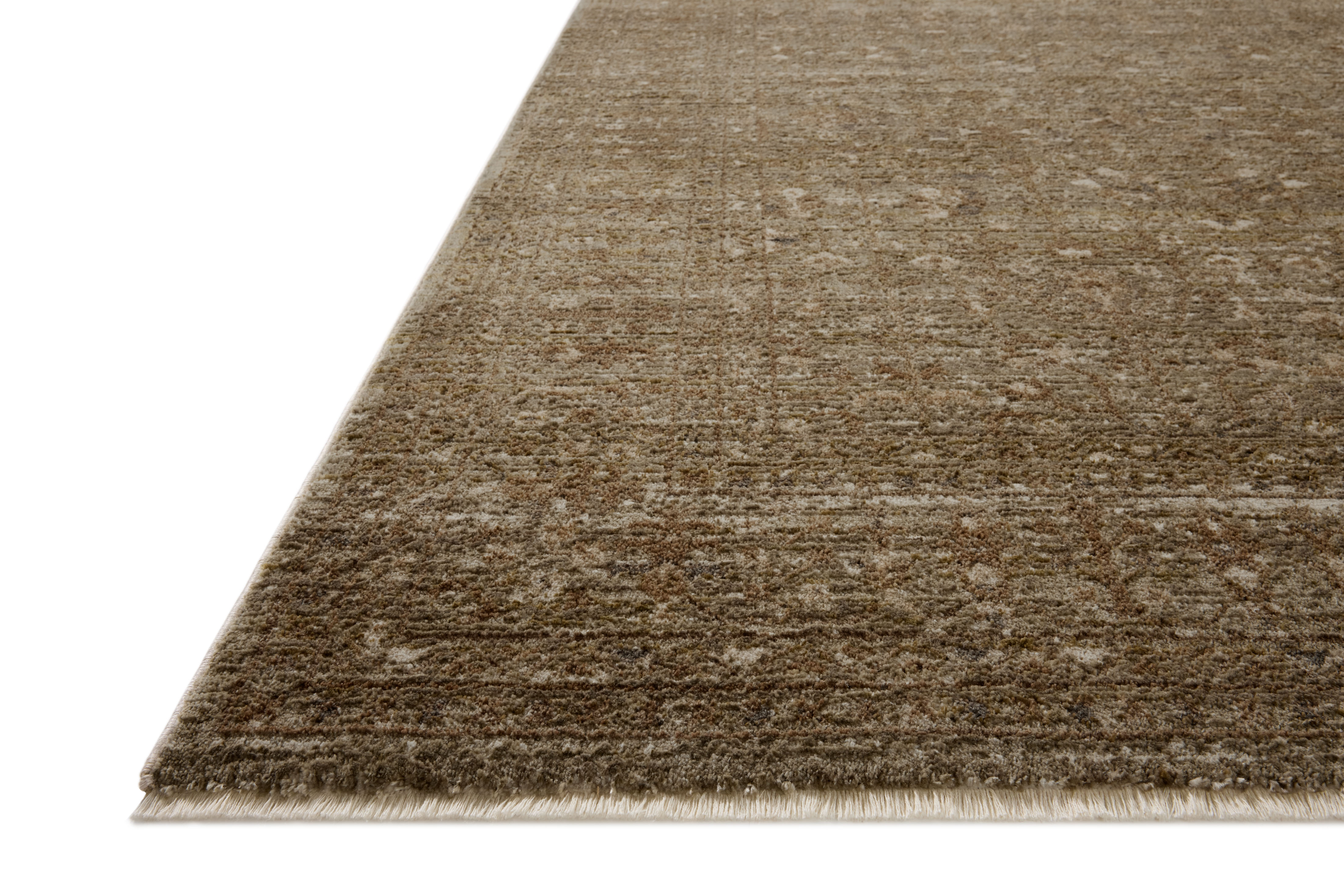 Loloi II Haywood HYD-01 Sage Brown Area Rug Corner