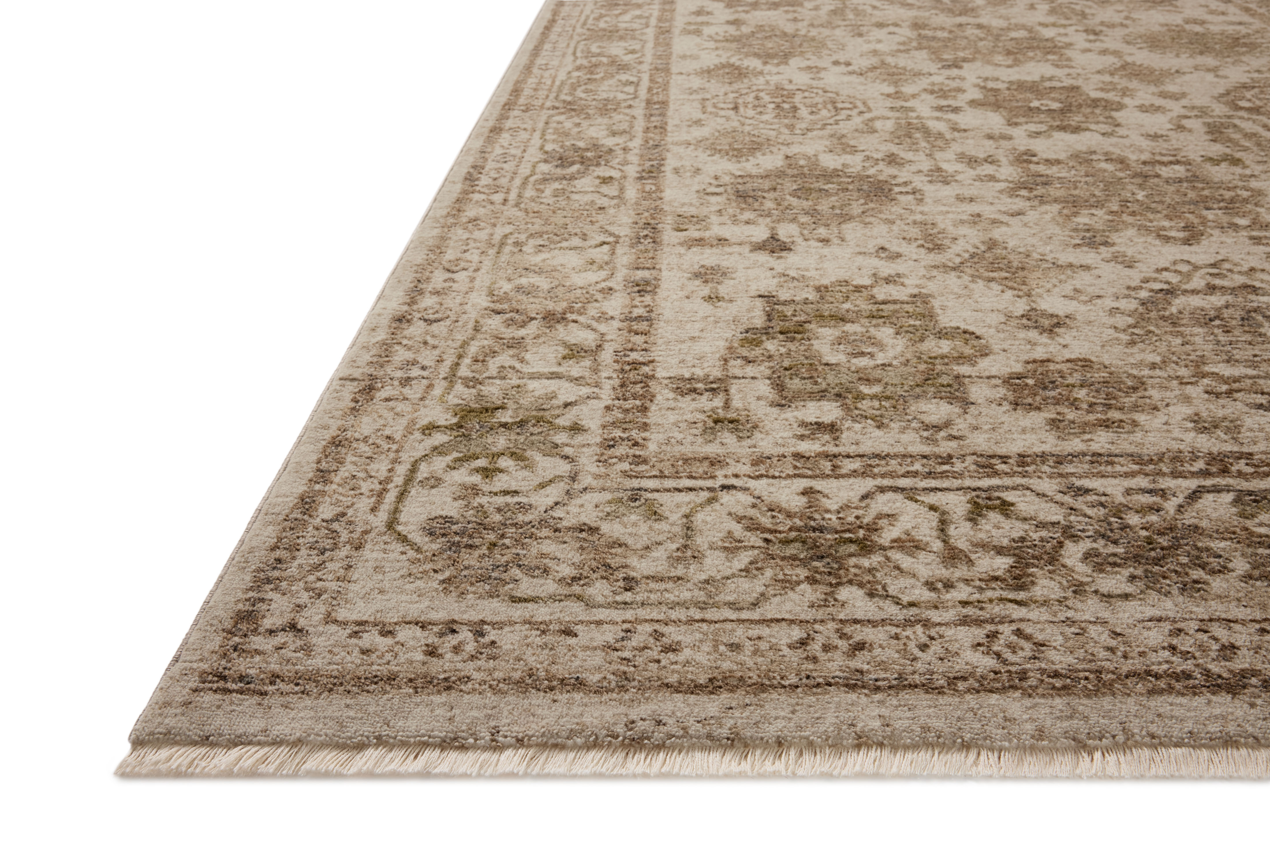Loloi II Haywood HYD-04 Ivory Taupe Area Rug Corner