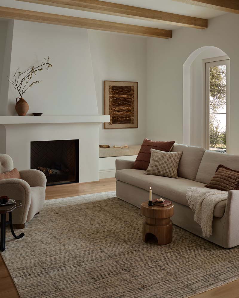 Loloi II Nellie NEL-01 Beige Fog Area Rug Room Scene