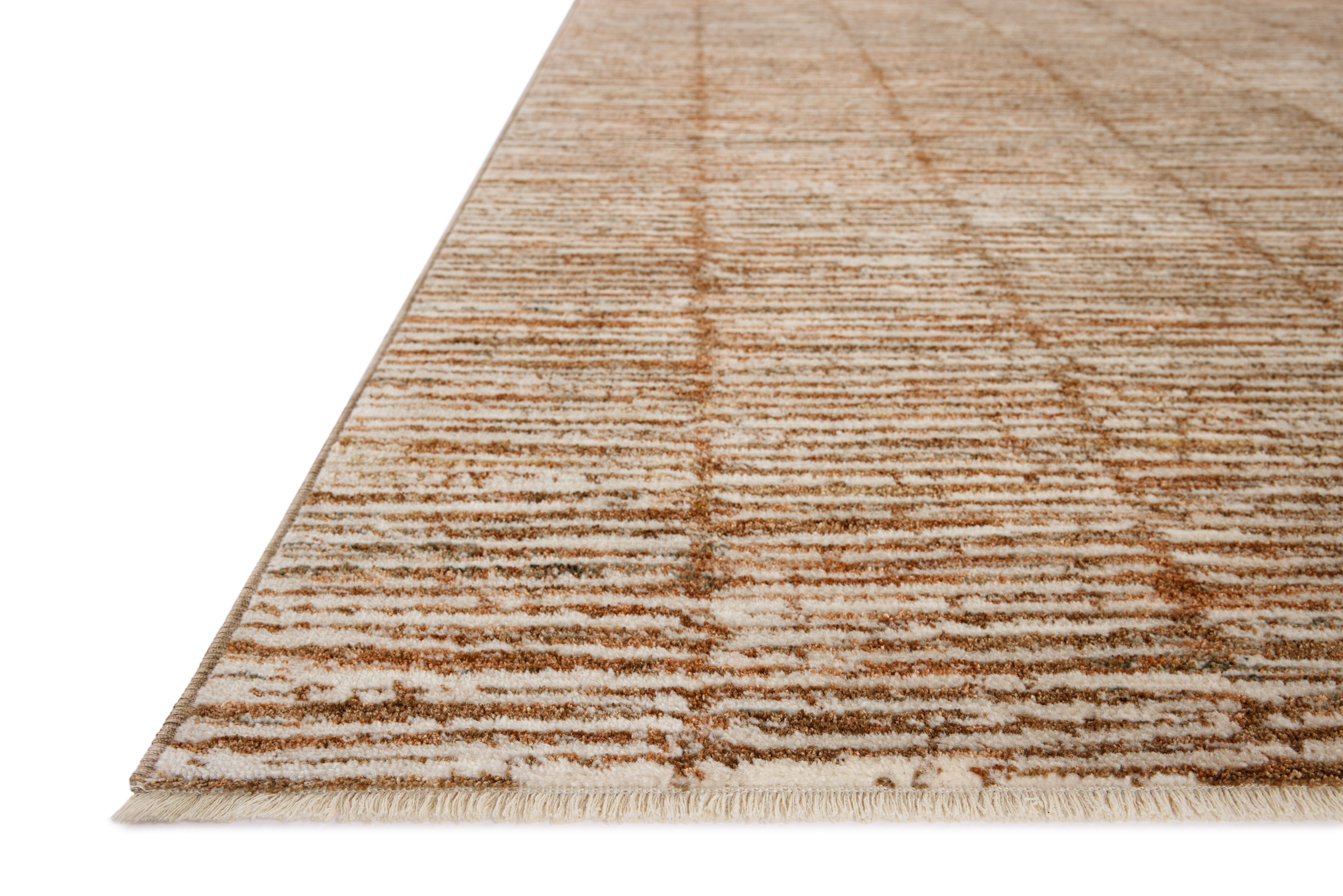 Loloi II Nellie NEL-01 Terracotta Ivory Area Rug Corner