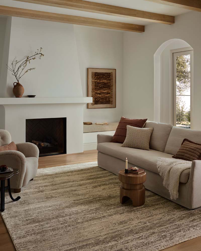 Loloi II Nellie NEL-04 Ivory Pebble Area Rug Room Scene