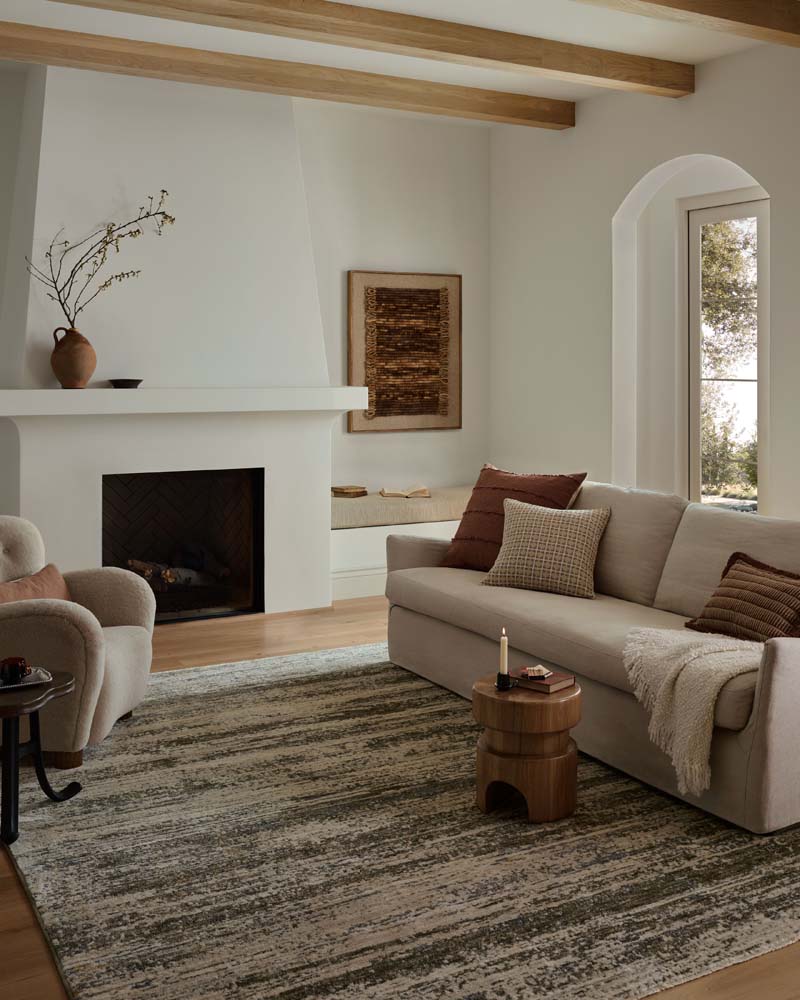 Loloi II Nellie NEL-04 Lagoon Dove Area Rug Room Scene