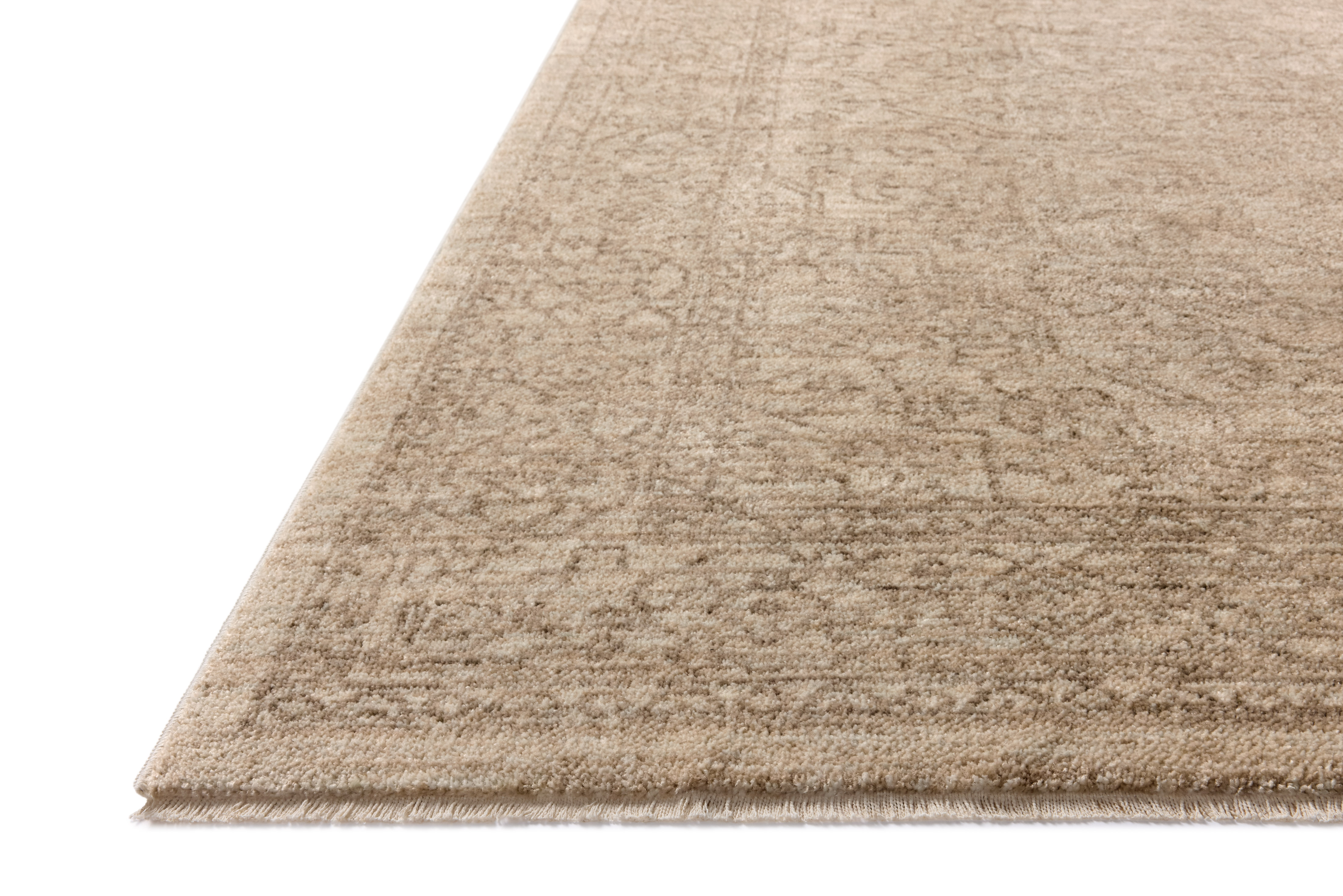 Loloi II Newman NEW-01 Taupe Bone Area Rug Corner